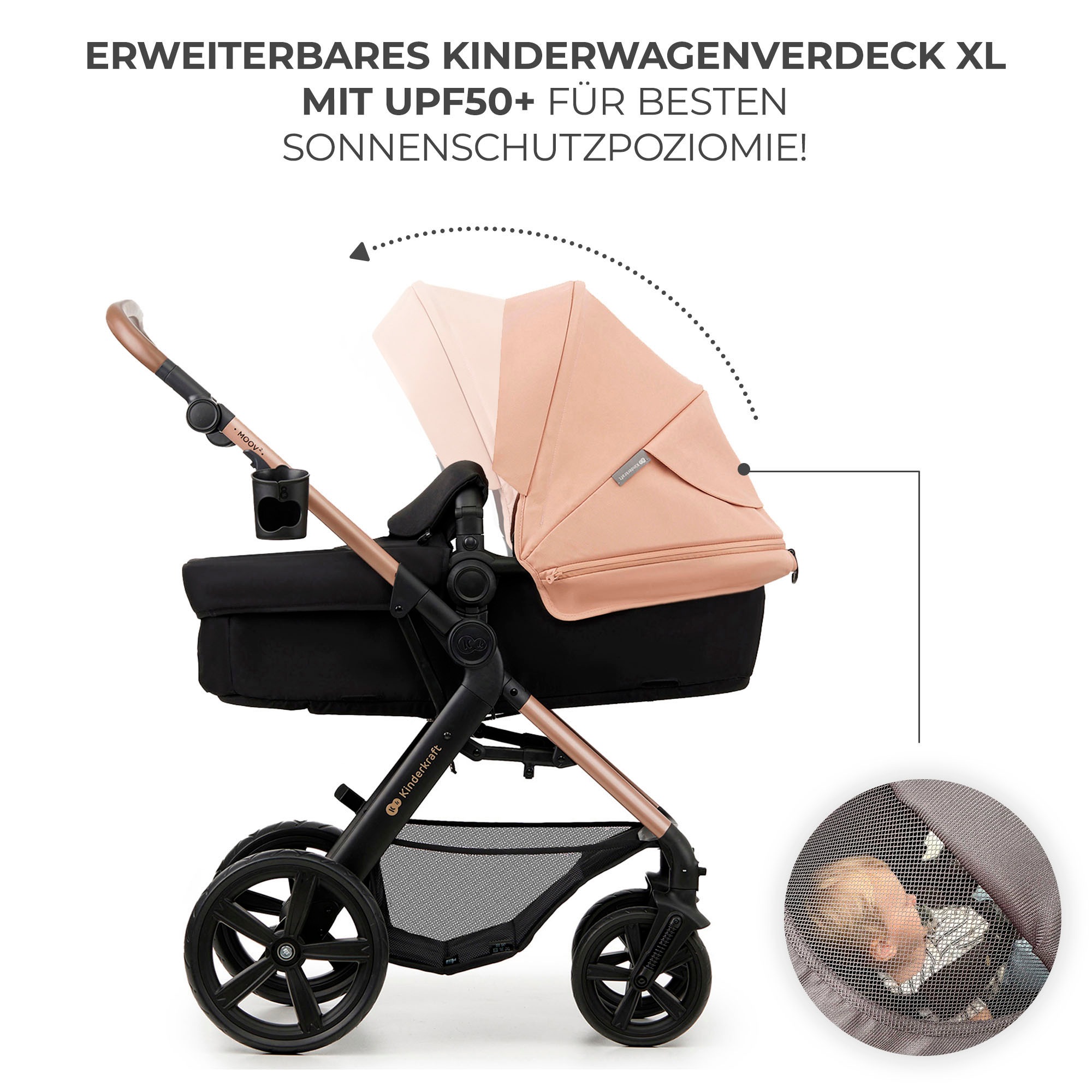 Kinderkraft Kombi-Kinderwagen »MOOV 2 4in1 EVA«, 27 kg, mit EVA-Rädern