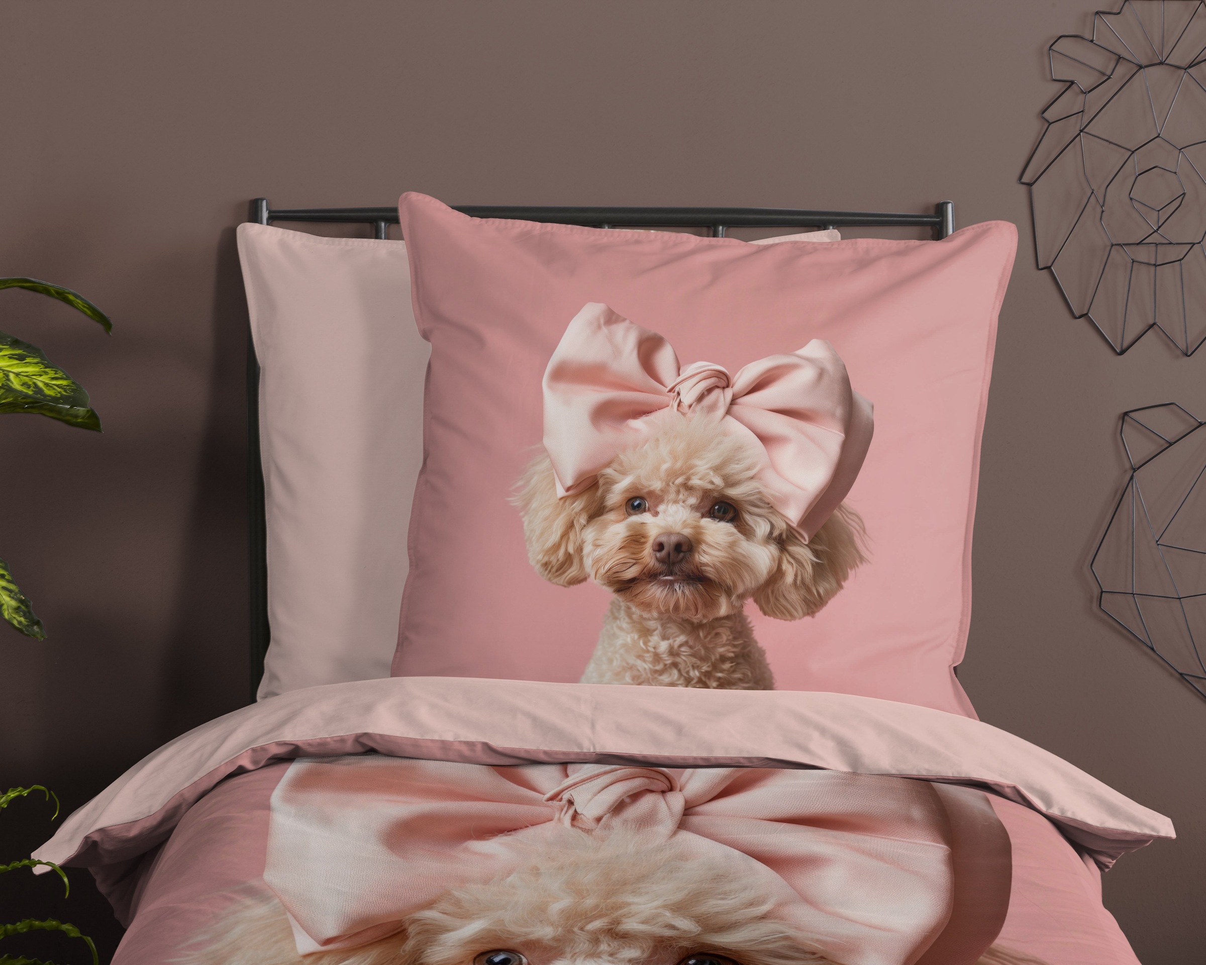 good morning Kinderbettwäsche »Roxy«, Baumwolle, Renforcé, 135x200, Wendeoptik, Kind, Mädchen, Pudel