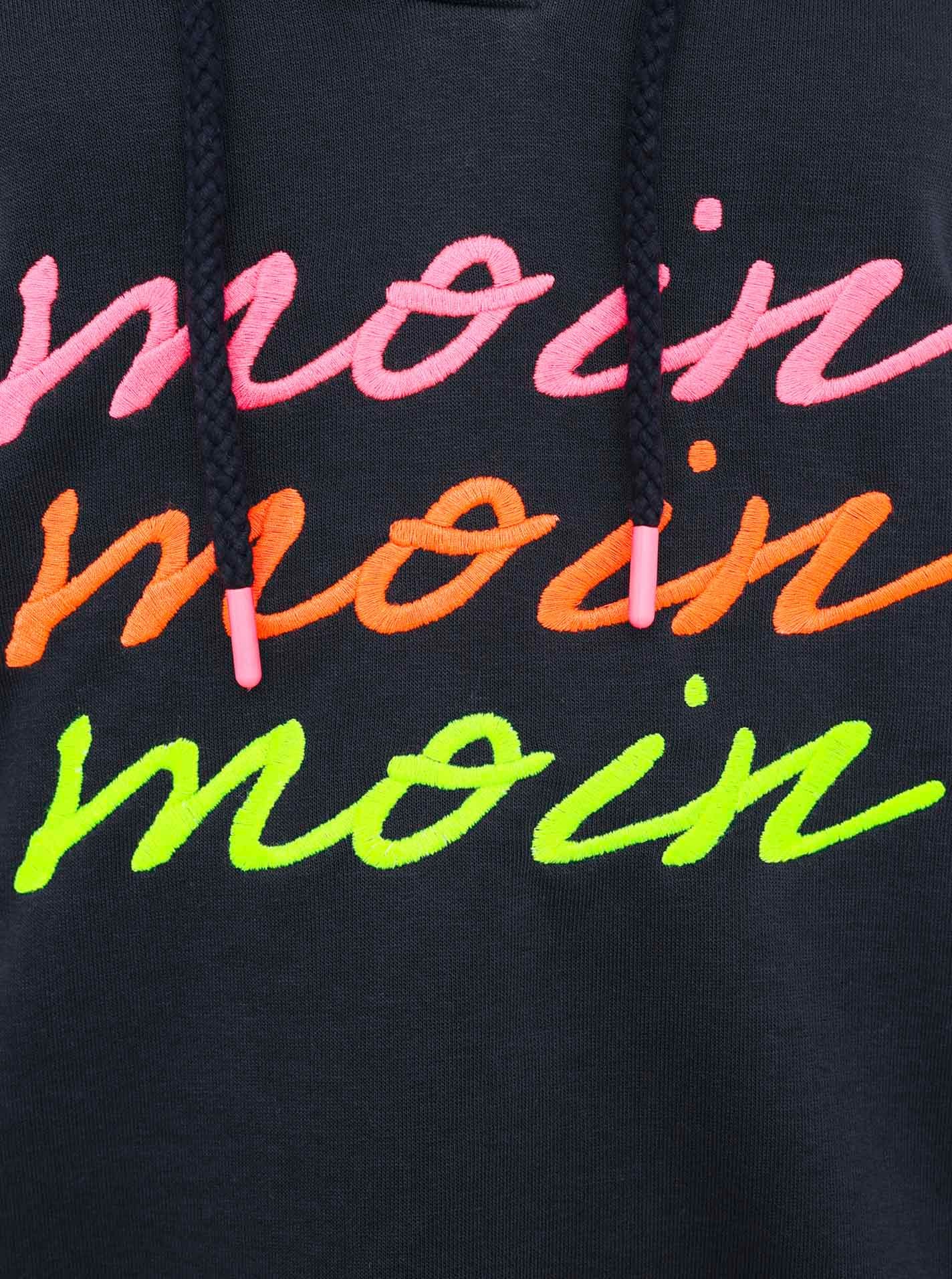 Zwillingsherz Hoodie »"Moin Moin Moin"«, V-Ausschnitt, mit bunter MOIN Stickerei und Anker
