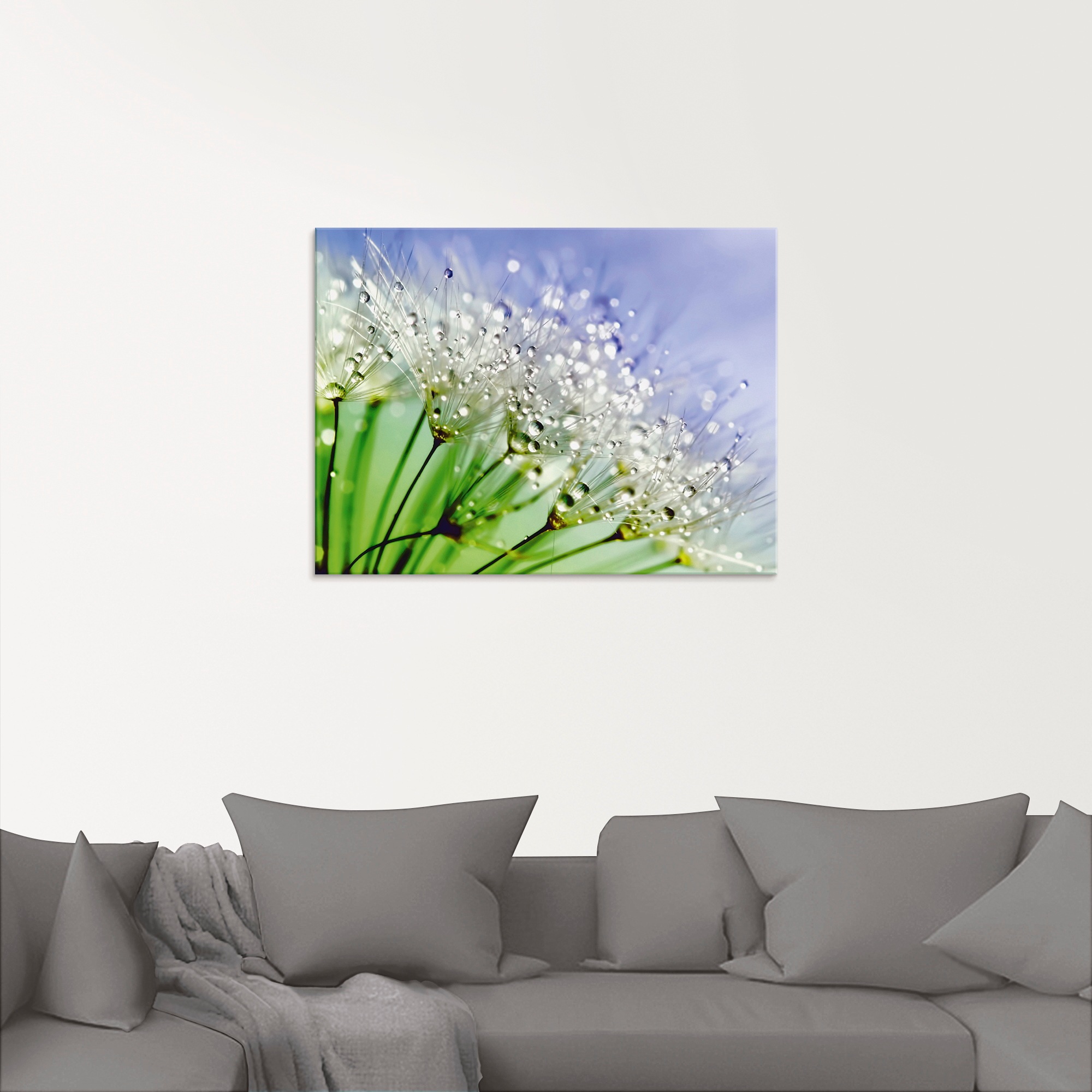 Artland Glasbild »Glitzernde Pusteblume«, Blumen, (1 St.), in verschiedenen Größen