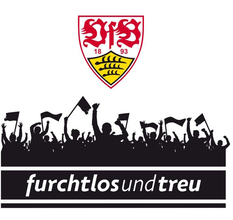 Wandtattoo »VfB Stuttgart Fans mit Logo«, (1 St.), selbstklebend, entfernbar