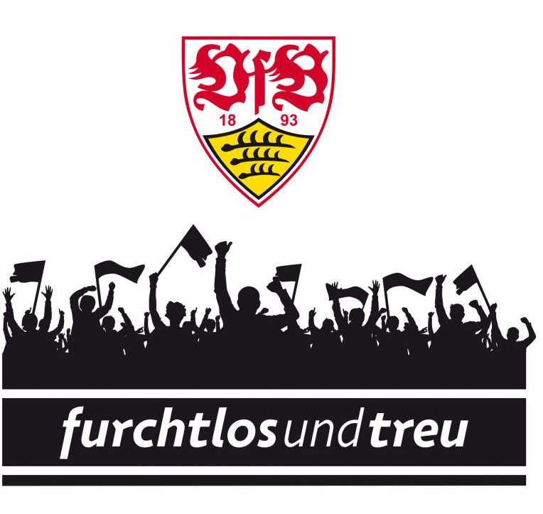 Wall-Art Wandtattoo »VfB Stuttgart Fans mit Logo«