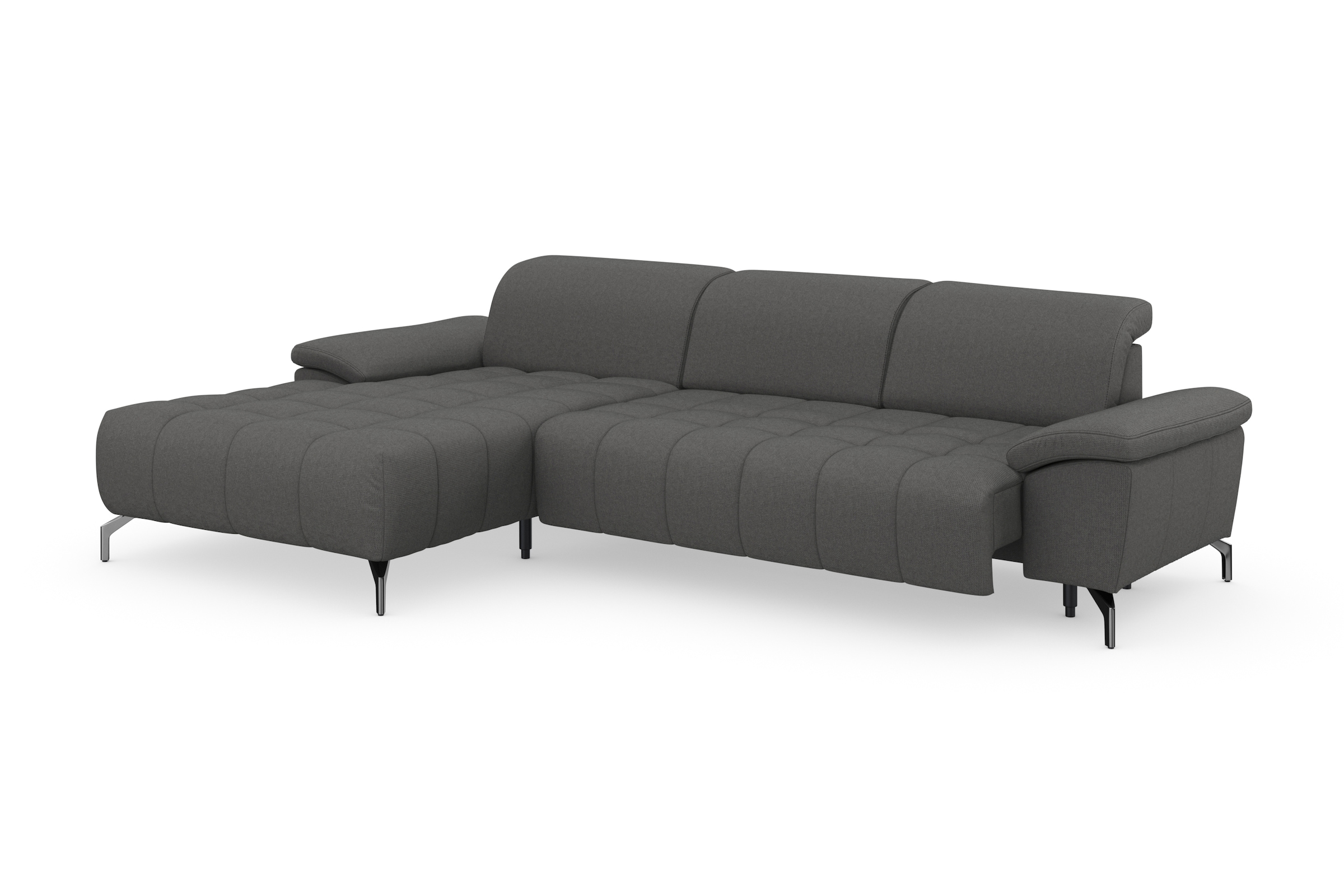 sit&more Ecksofa »Cool L-Form«, wahlweise mit Kopfteilverstellung und Vorziehsitz, motorisch
