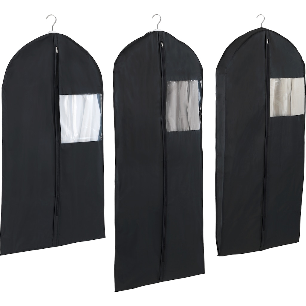 WENKO Kleidersack »Deep Black«, (Set, 3 St.)