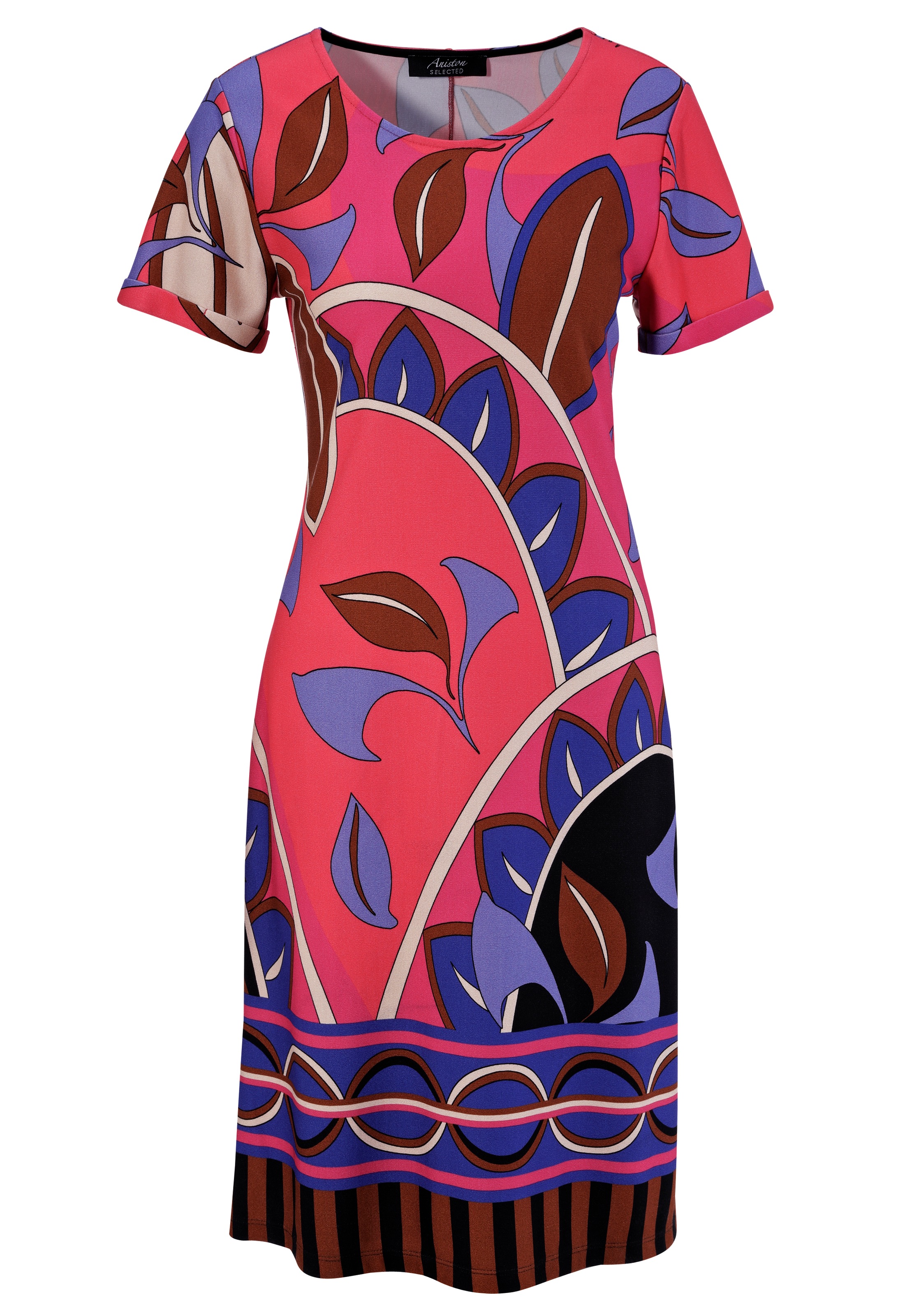 Aniston SELECTED Sommerkleid, mit fantasievollem Druck in Knallfarbe - NEUE KOLLEKTION