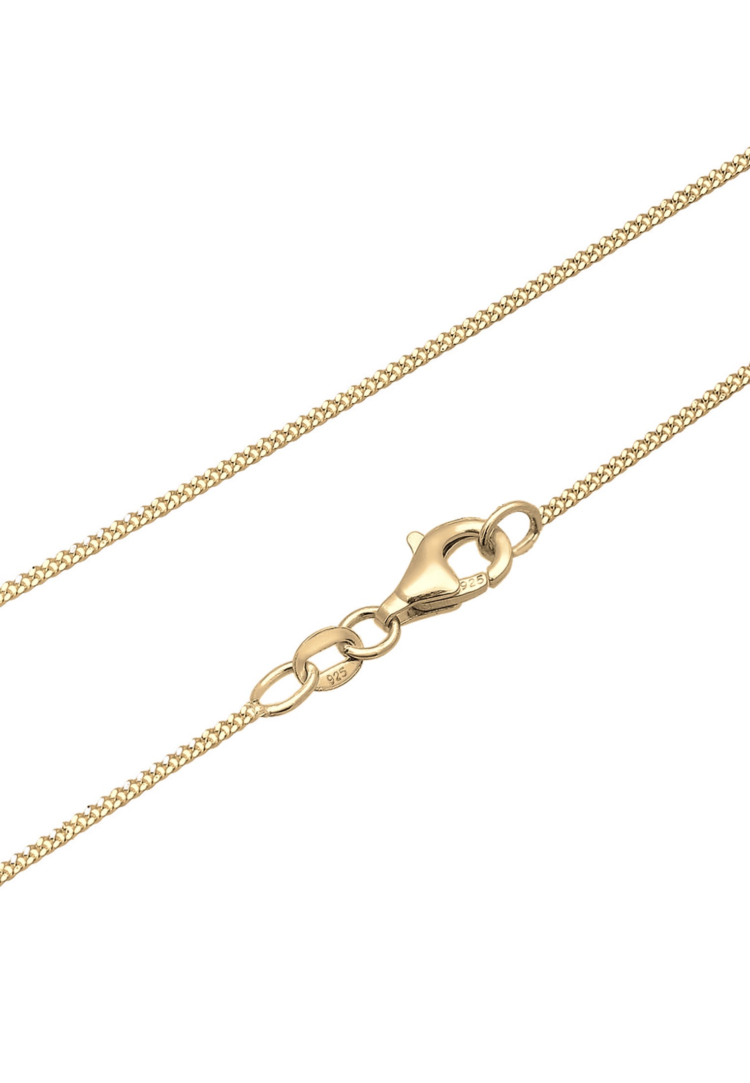 Elli Silberkette »Halskette Bogen Glas Kristalle Weiß 925 Sterling Silber«