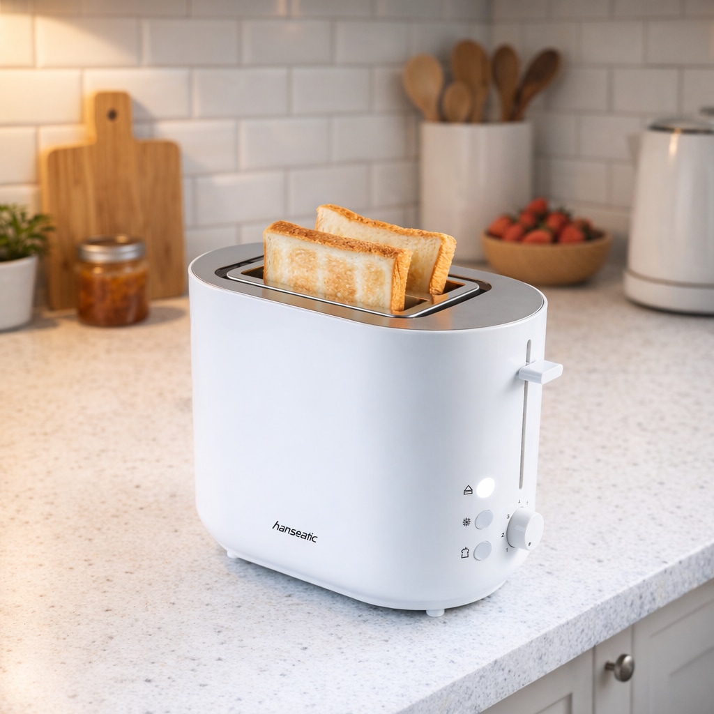 Hanseatic Toaster »HT2850WD« 2 kurze Schlitze für 2 Scheiben 850 W mit Brötchenaufsatz