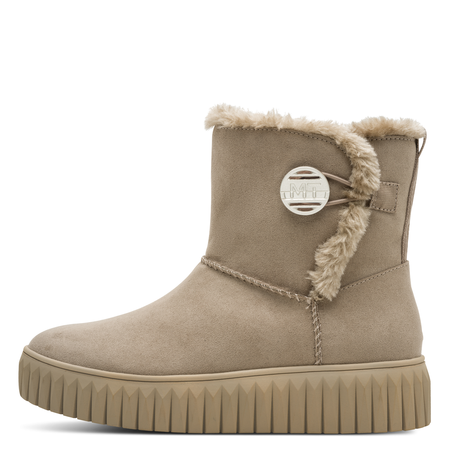 MARCO TOZZI Winterboots  Plateau, Reißverschlussboots mit Fellimitat am Schaftrand