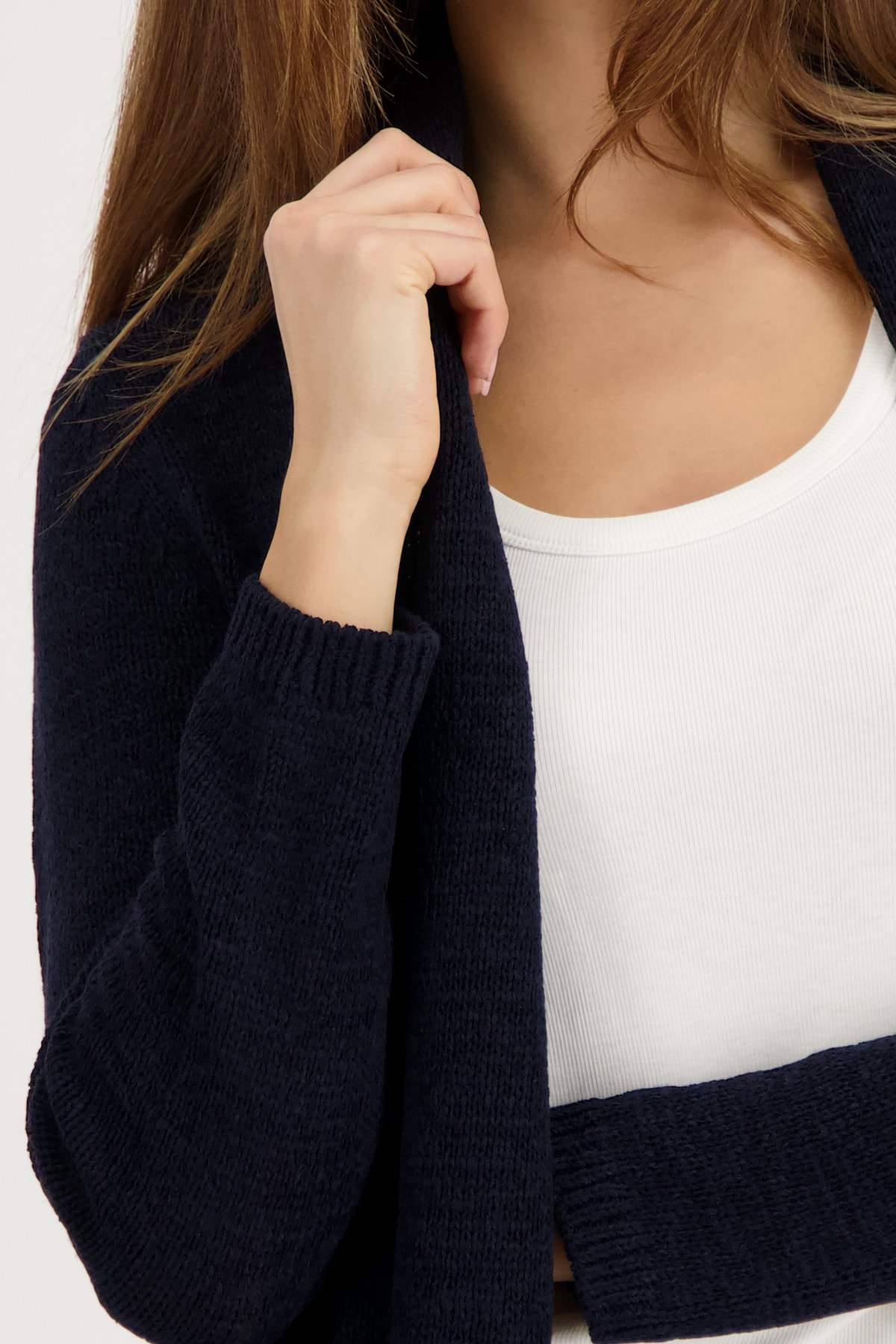 Monari Strickjacke »Jacke Stricküberwurf Basic« Schalkragen, Regular Fit