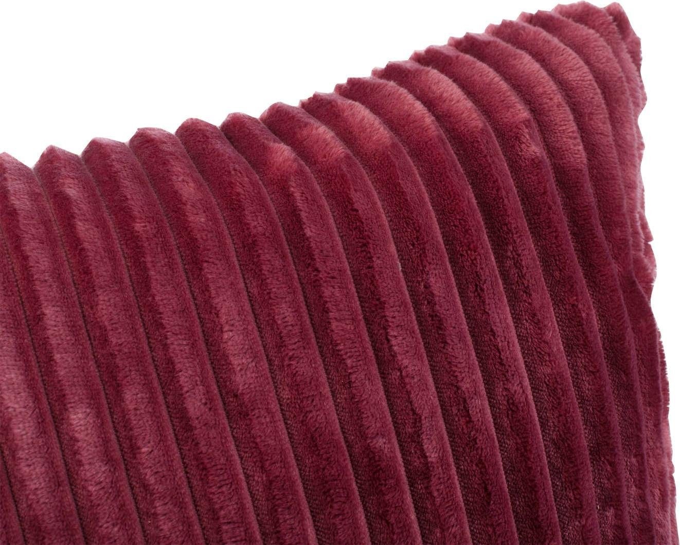 Gözze Dekokissen »Cord-Optik Dekokissen« 50x50 cm, passend zu Cord-Optik Decke, Kissenhülle  & Füllung, 1 Stück