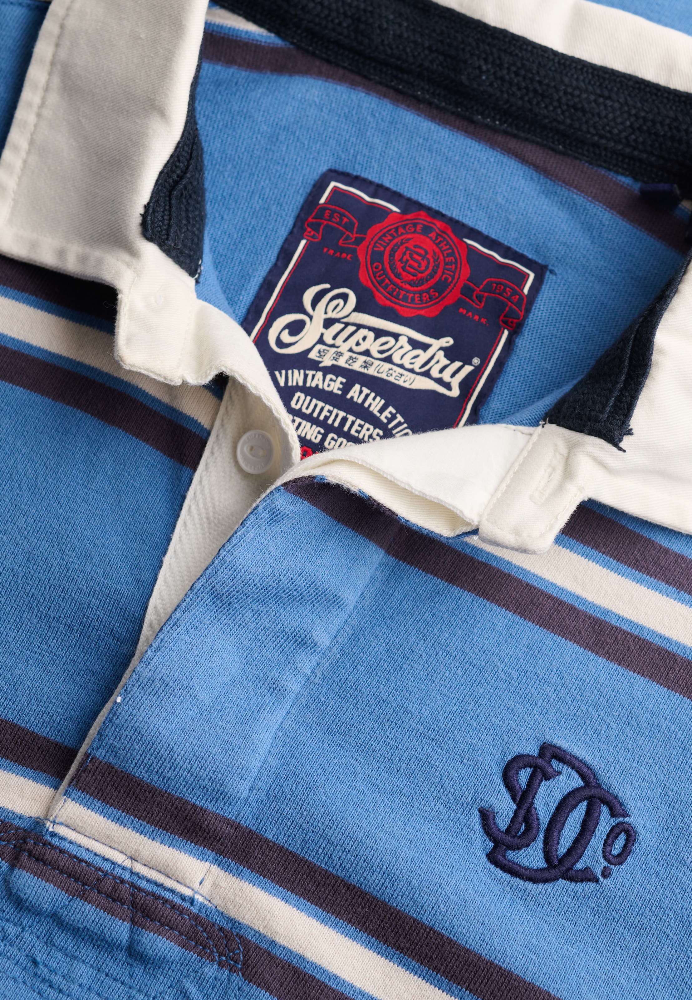 Superdry Langarm-Poloshirt »CLASSIC RUGBY TOP« aus Baumwolle und Single Jersey, Relaxed Fit, mit kurzer Knopfleiste