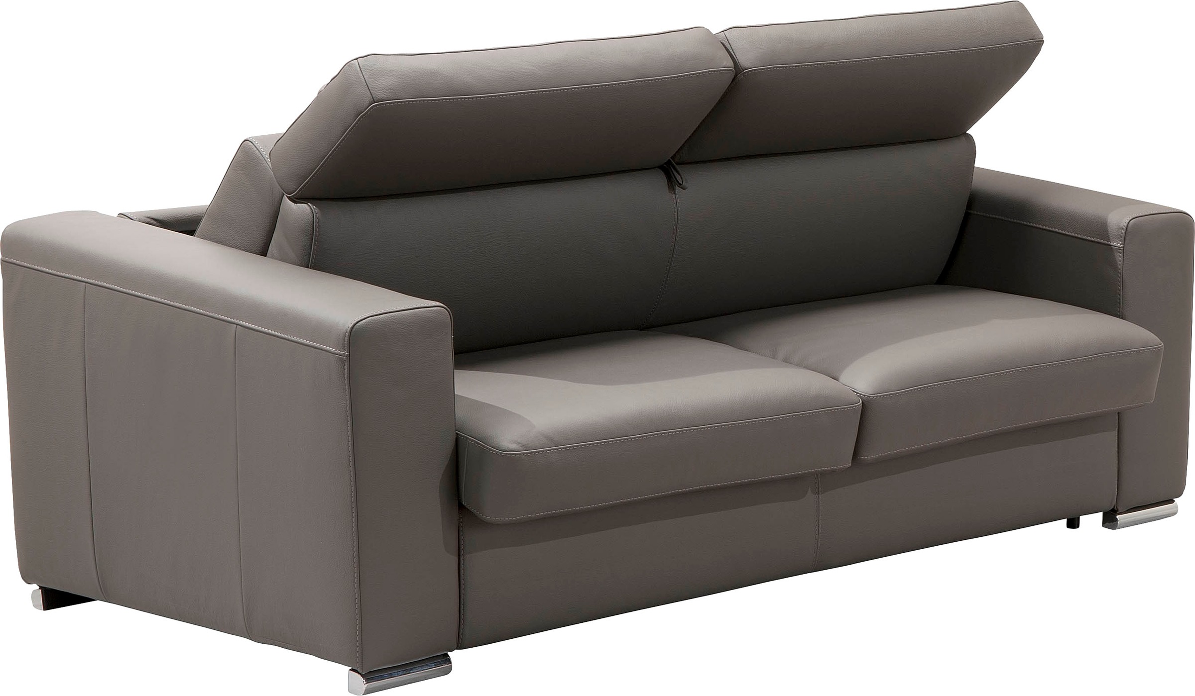 Egoitaliano Schlafsofa »Cabiria, Design und super Sitz- und Liegekomfort«, Sofa inkl. Schlaffunktion, Kopfteile verstellbar, mit Metallfüßen