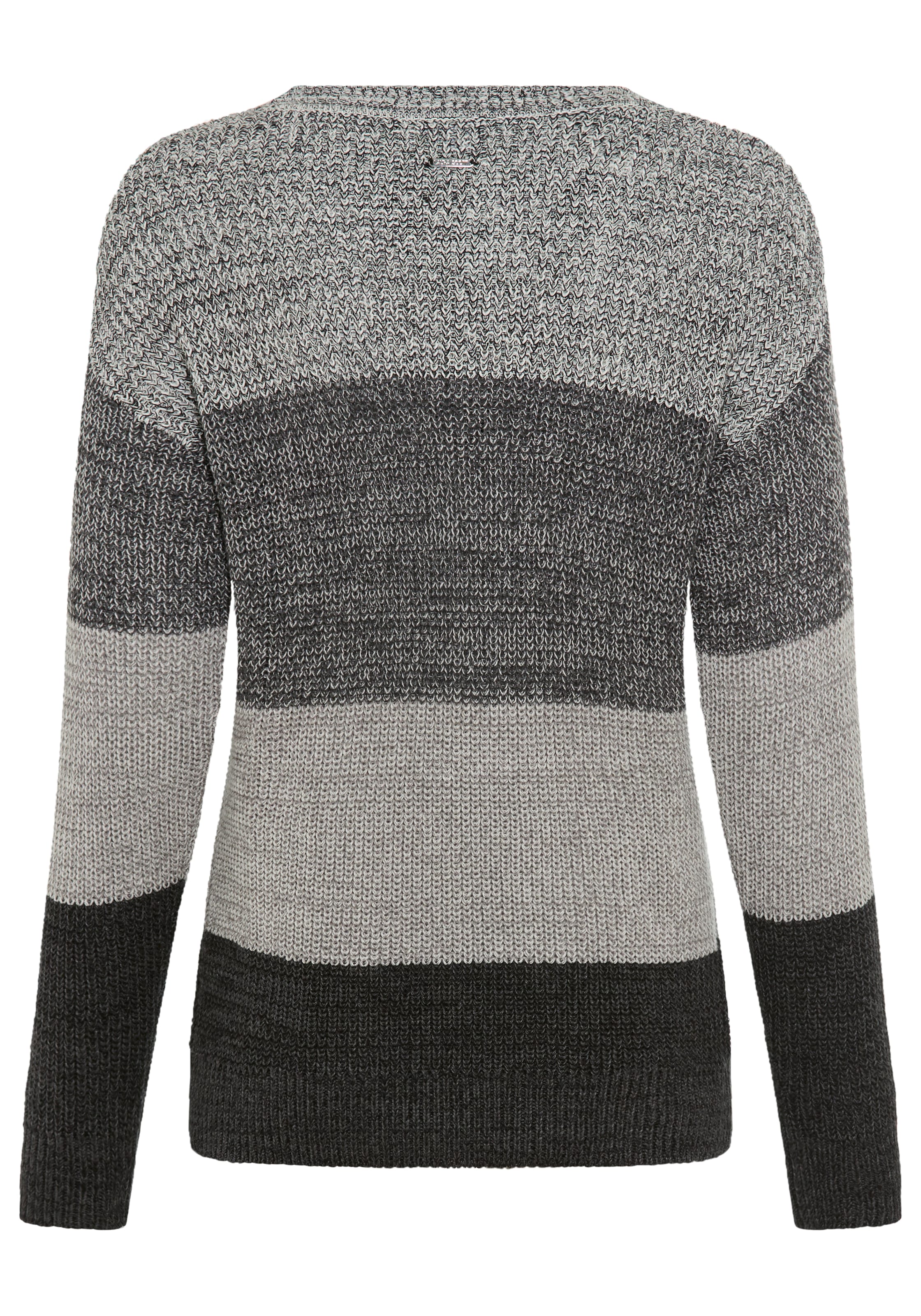 Laura Scott Streifenpullover, mit Melangeoptik und Rundhals-Ausschnitt - NEUE KOLLEKTION