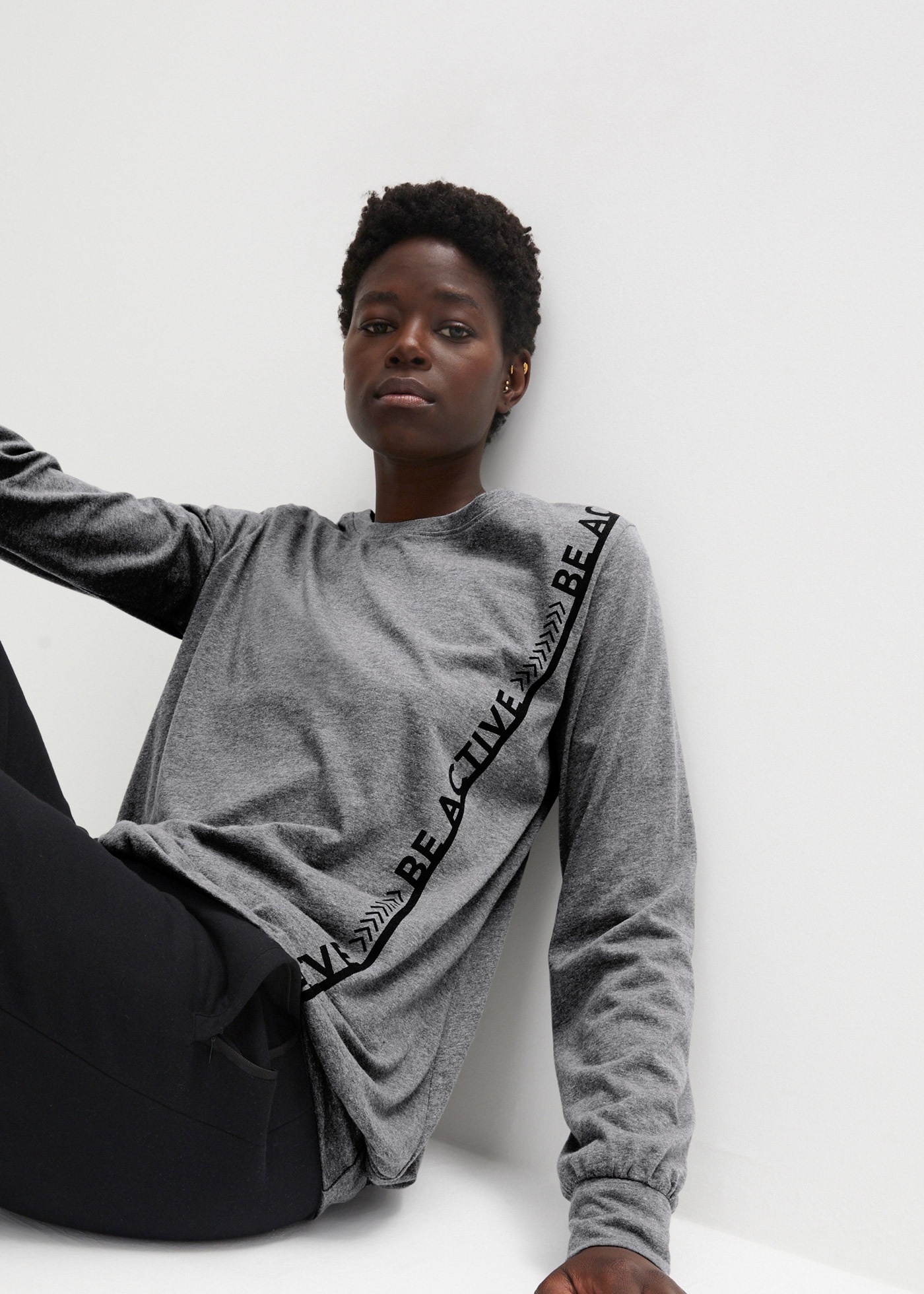 bonprix T-Shirt lässig geschnittene Passform, Langarm, aus Viskose