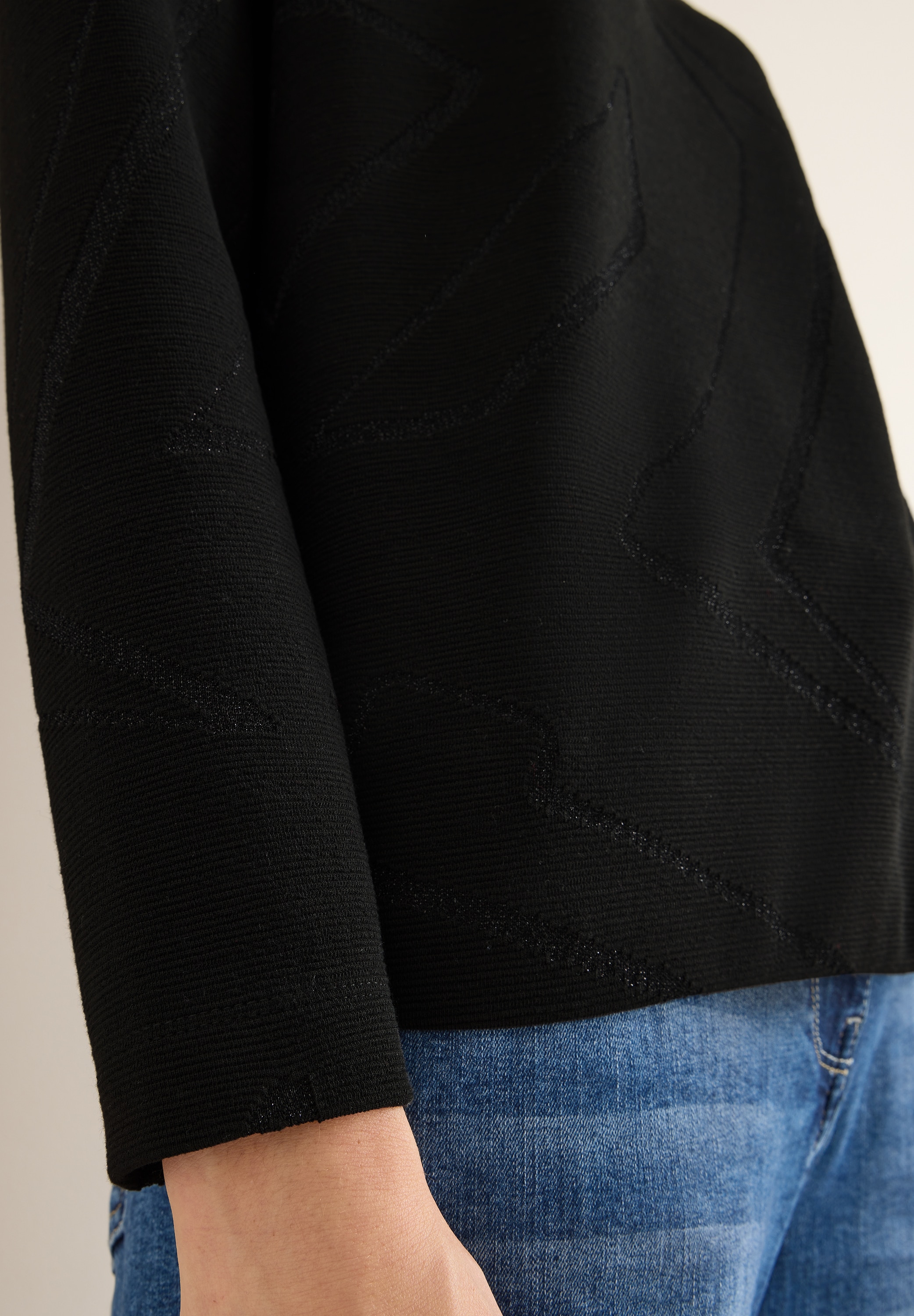 Cecil Stehkragenpullover im Glitzer-Look