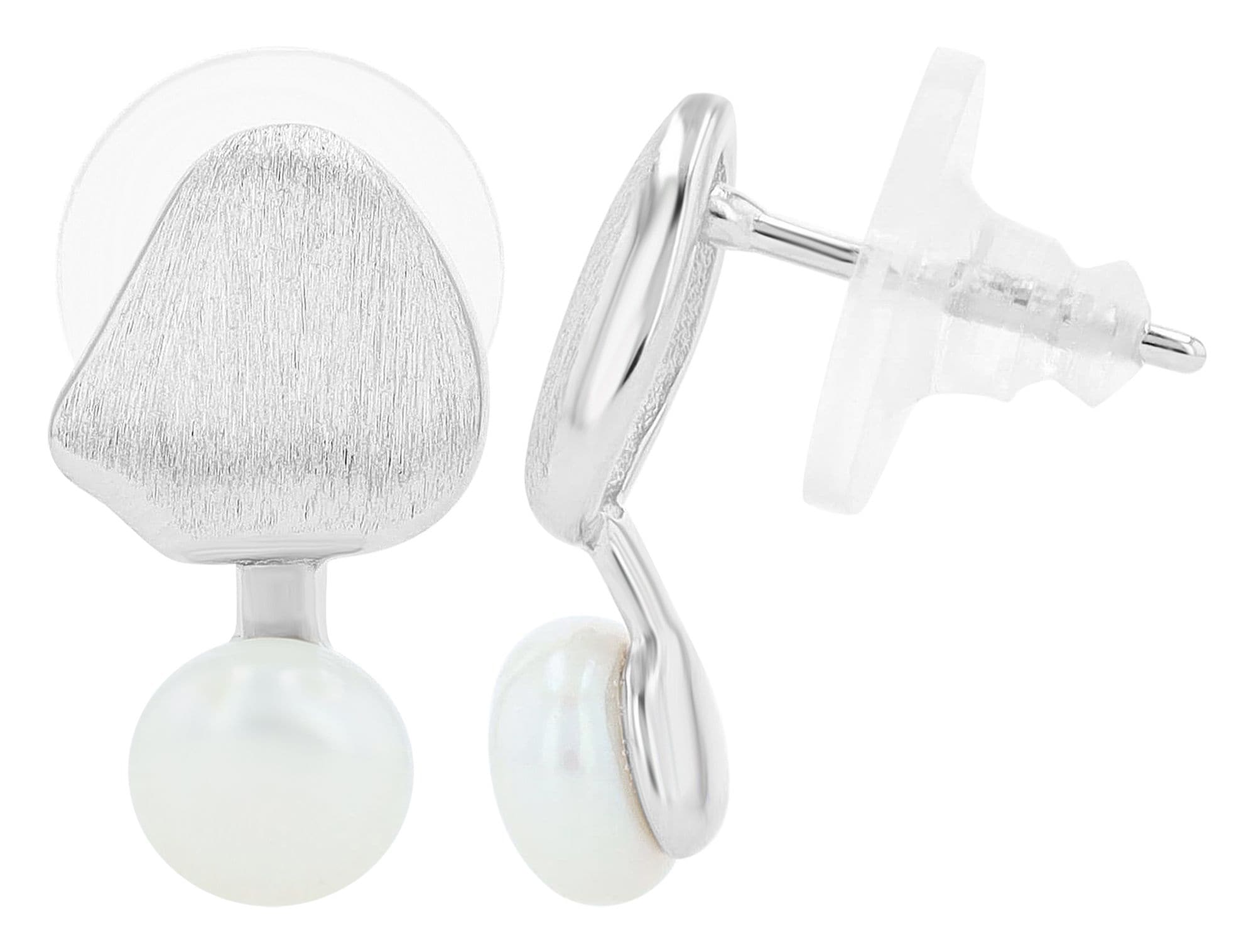 Adelia´s Paar Ohrstecker »Damen Ohrringe ¿ Ohrstecker aus 925 Silber mit Süßwasserperle«