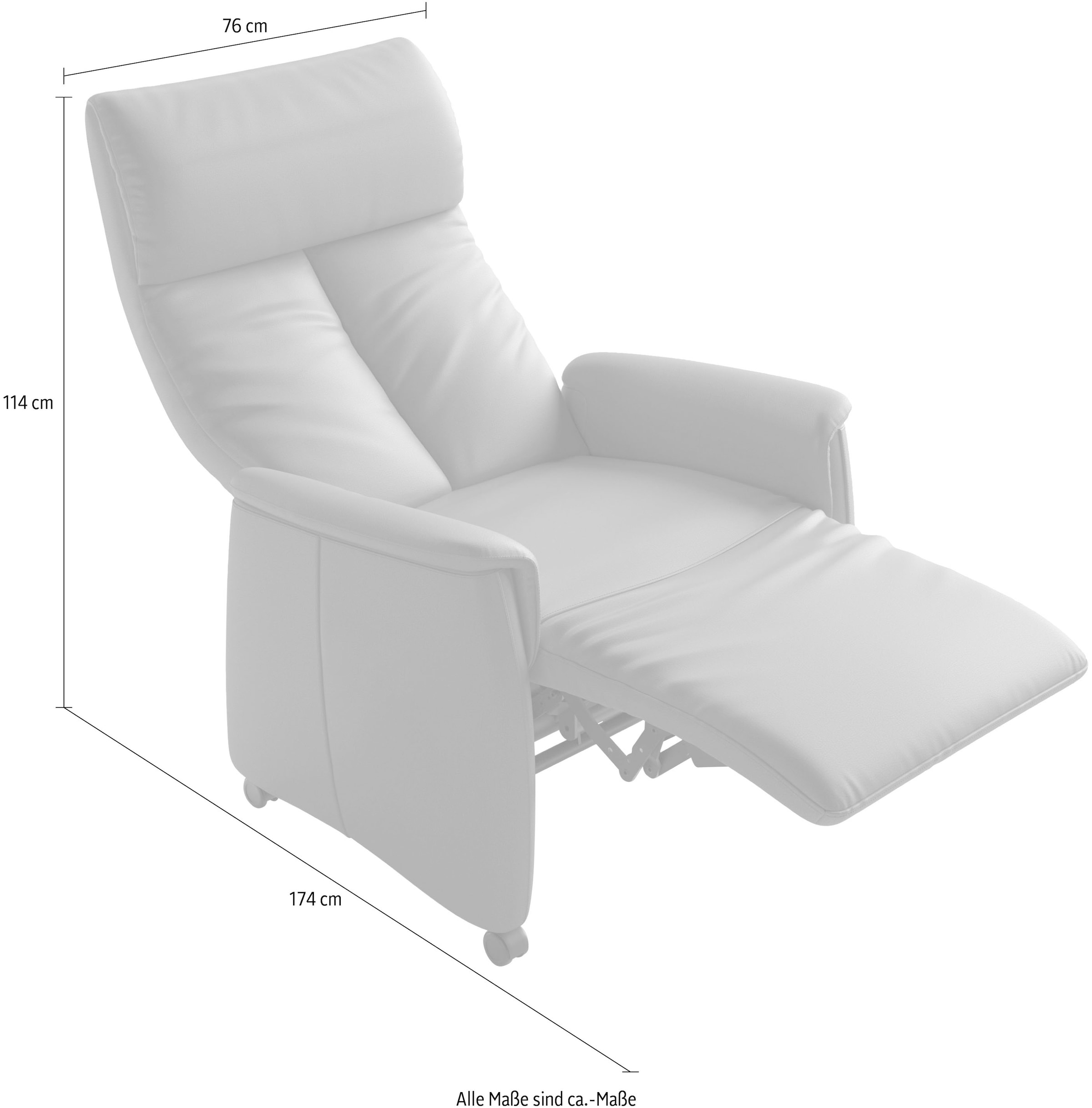 sit&more TV-Sessel »Cremona Comfort« wahlweise manuell oder elektrischer Funktion mit Akku