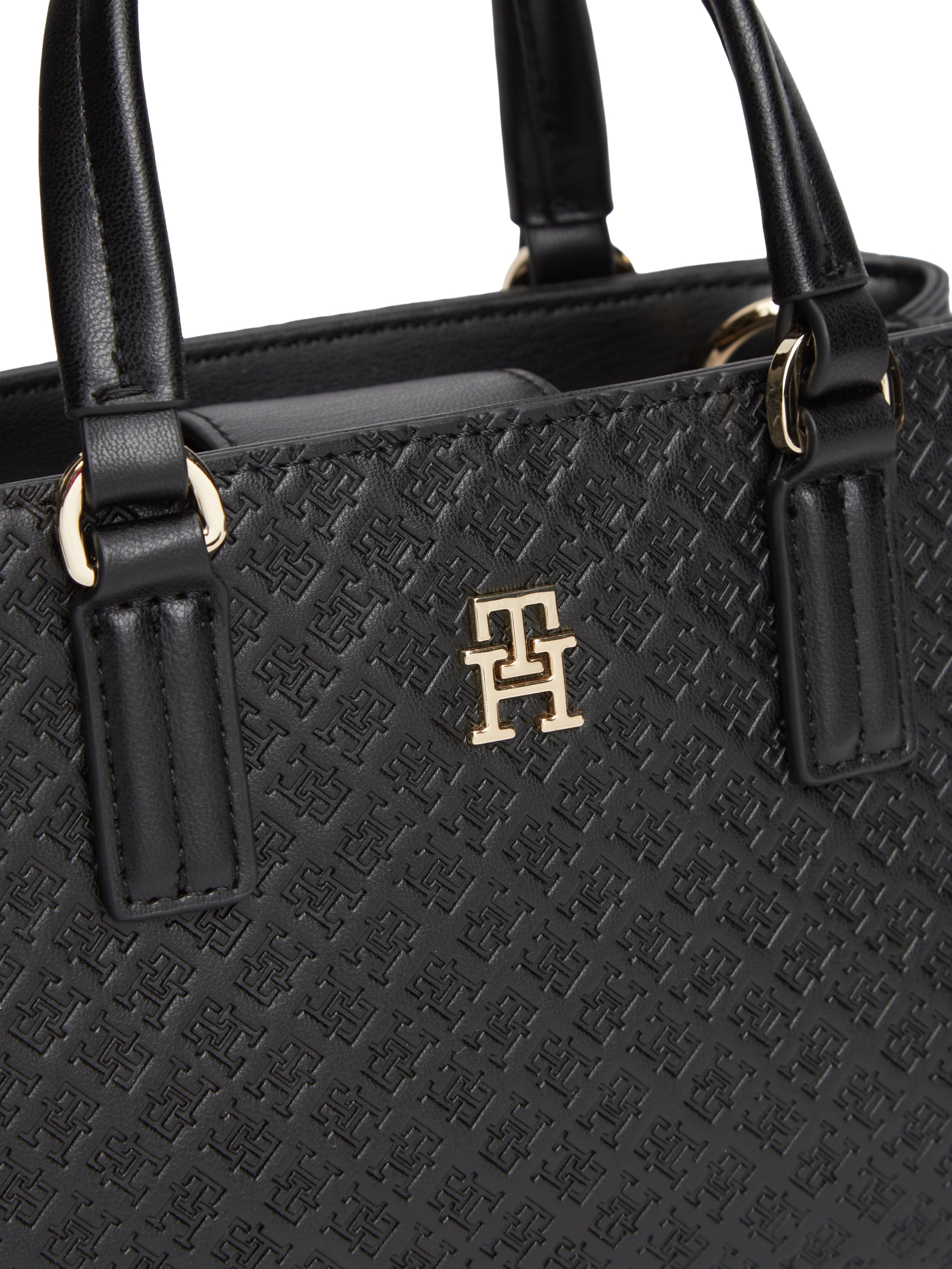 Tommy Hilfiger Tragetasche »TH DAILY MINI TOTE MONO« Damen Handtasche, Umhängetasche, Schultertasche mit TH-Schmuckelement
