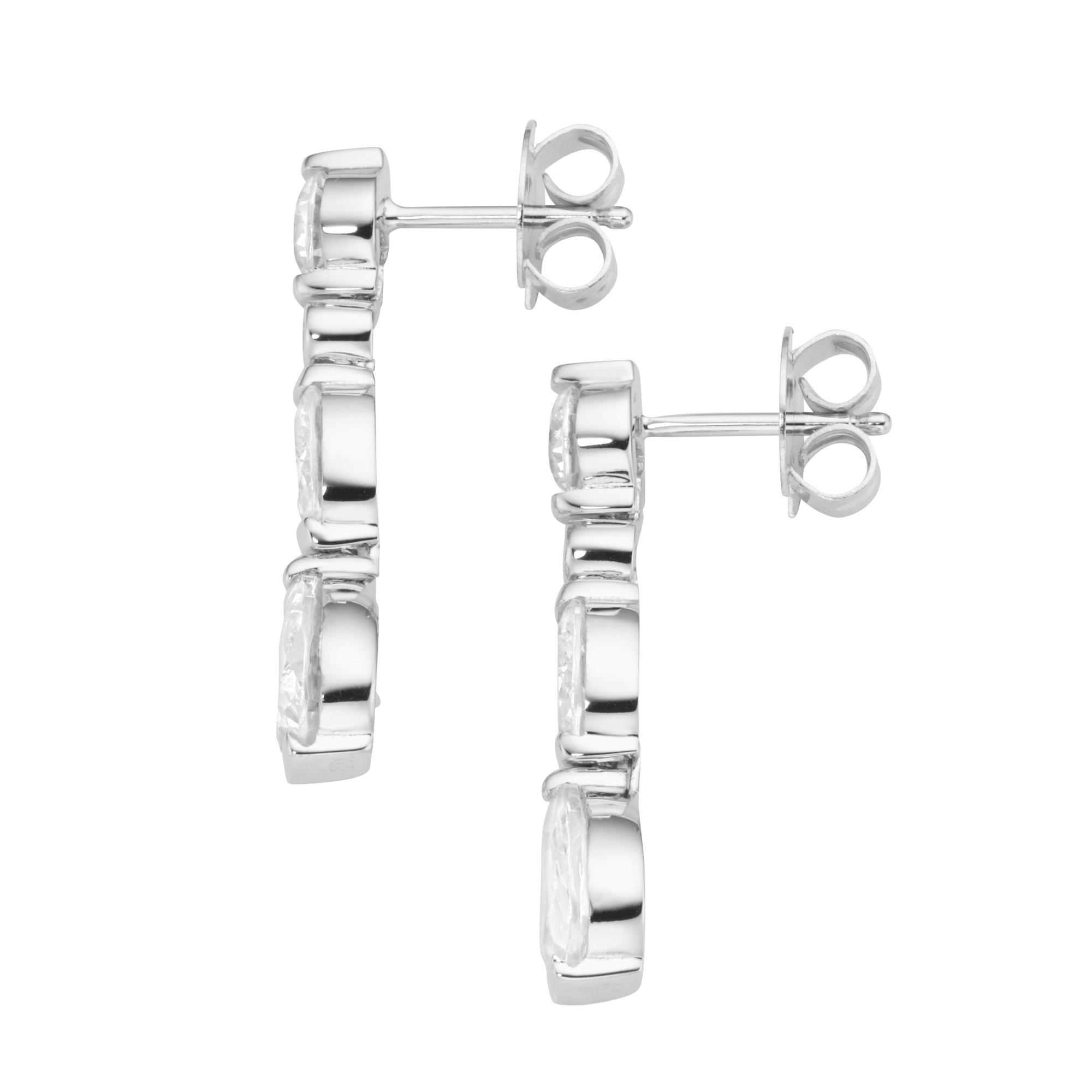 GIORGIO MARTELLO MILANO Paar Ohrstecker »Ohrstecker mit weißen Zirkonia Steinen, Silber 925«