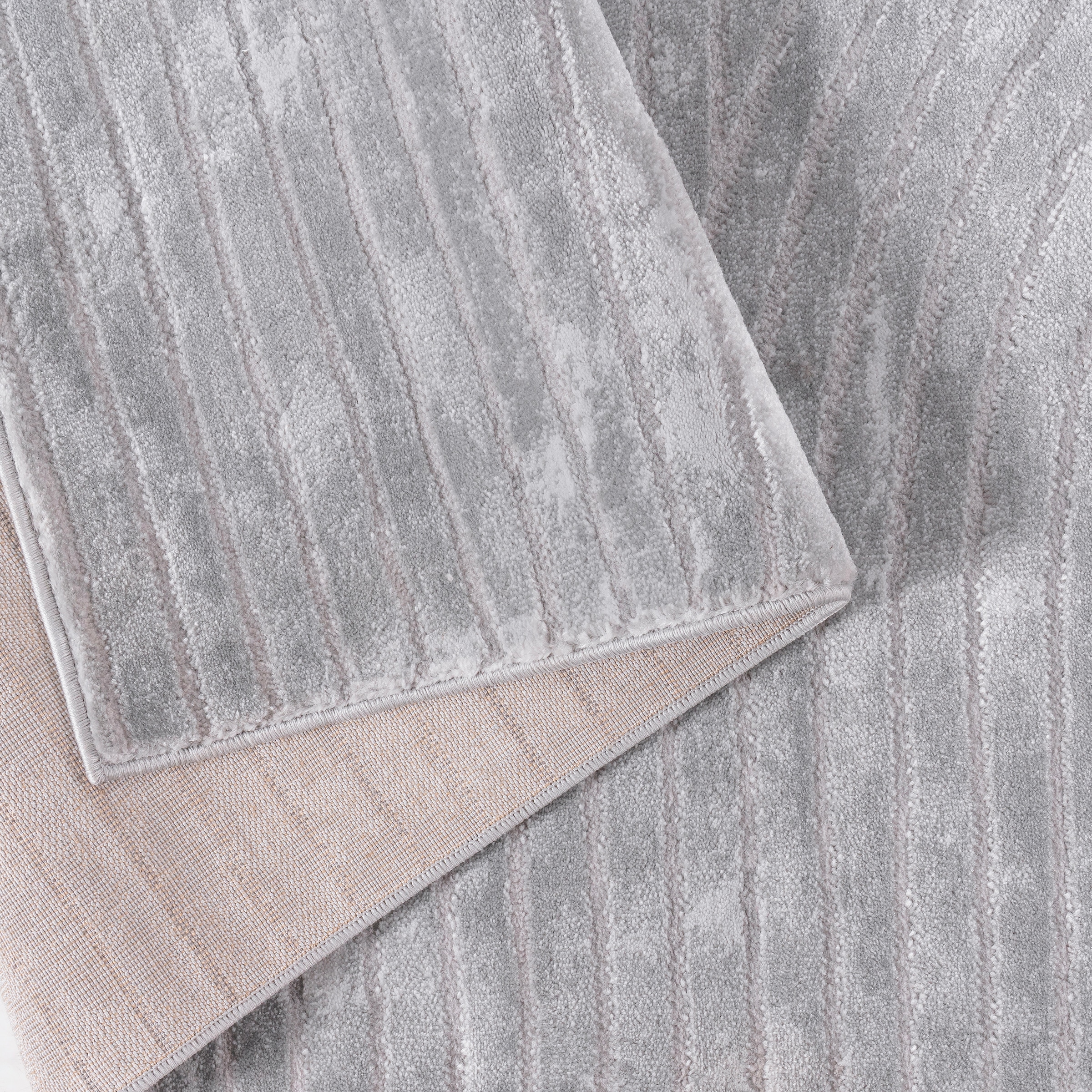 OTTO home Teppich »Luvu, mit Hoch-Tief-Struktur« rechteckig 12 mm Höhe Modernes Design, Boho-Charme, dezenter Glanz, Wohnzimmer, Schlafzimmer