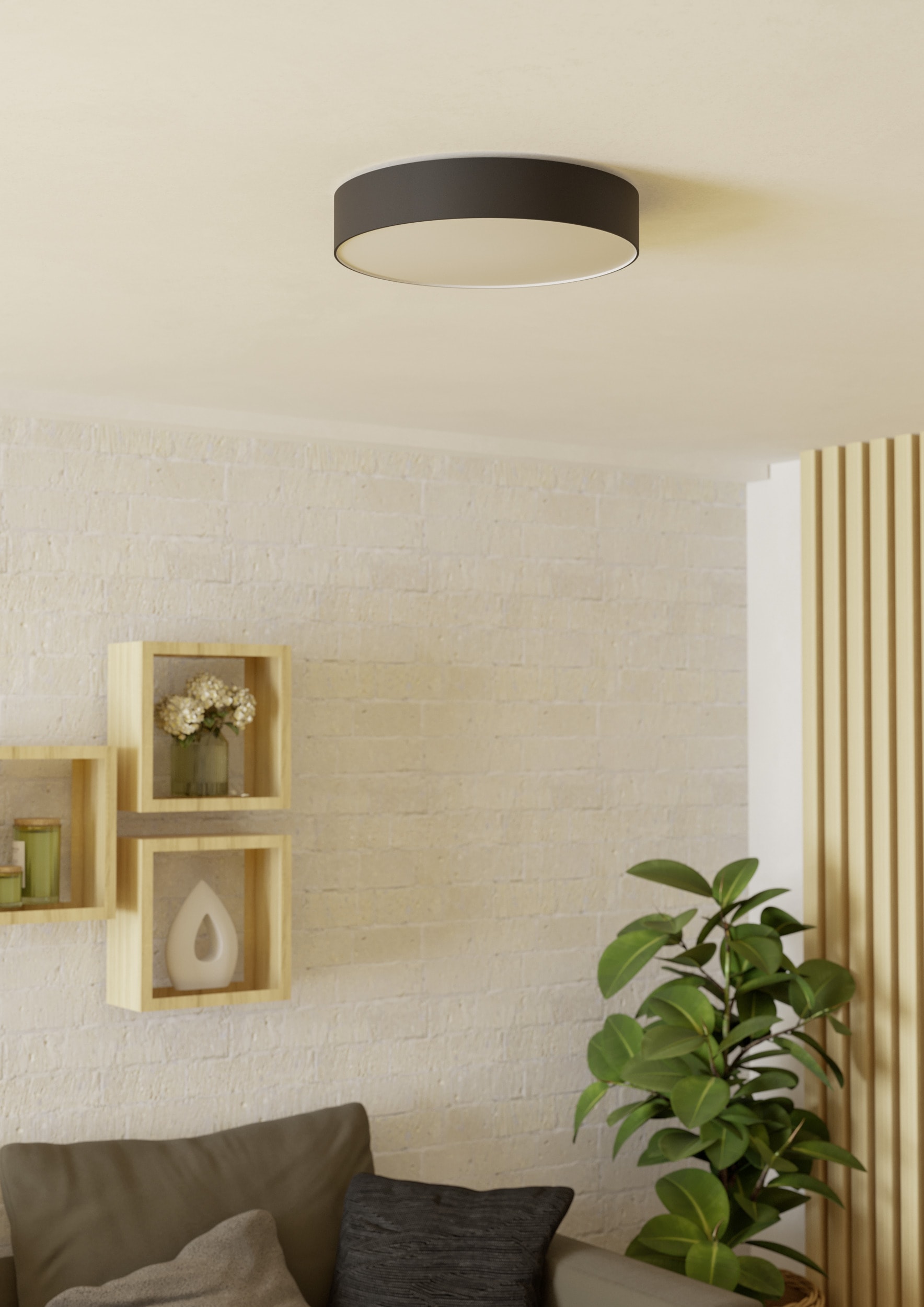 EGLO LED Deckenleuchte »GALLIZZI-Z Deckenlampe - Kunststoff - LED - 15W - IP20« LED-Modul 1 Stk. Kaltweiß | Neutralweiß | RGB | Warmweiß Wohzimmerlampe, Esszimmerlampe, Flur, Schlafzimmer, H7 x Ø39 cm