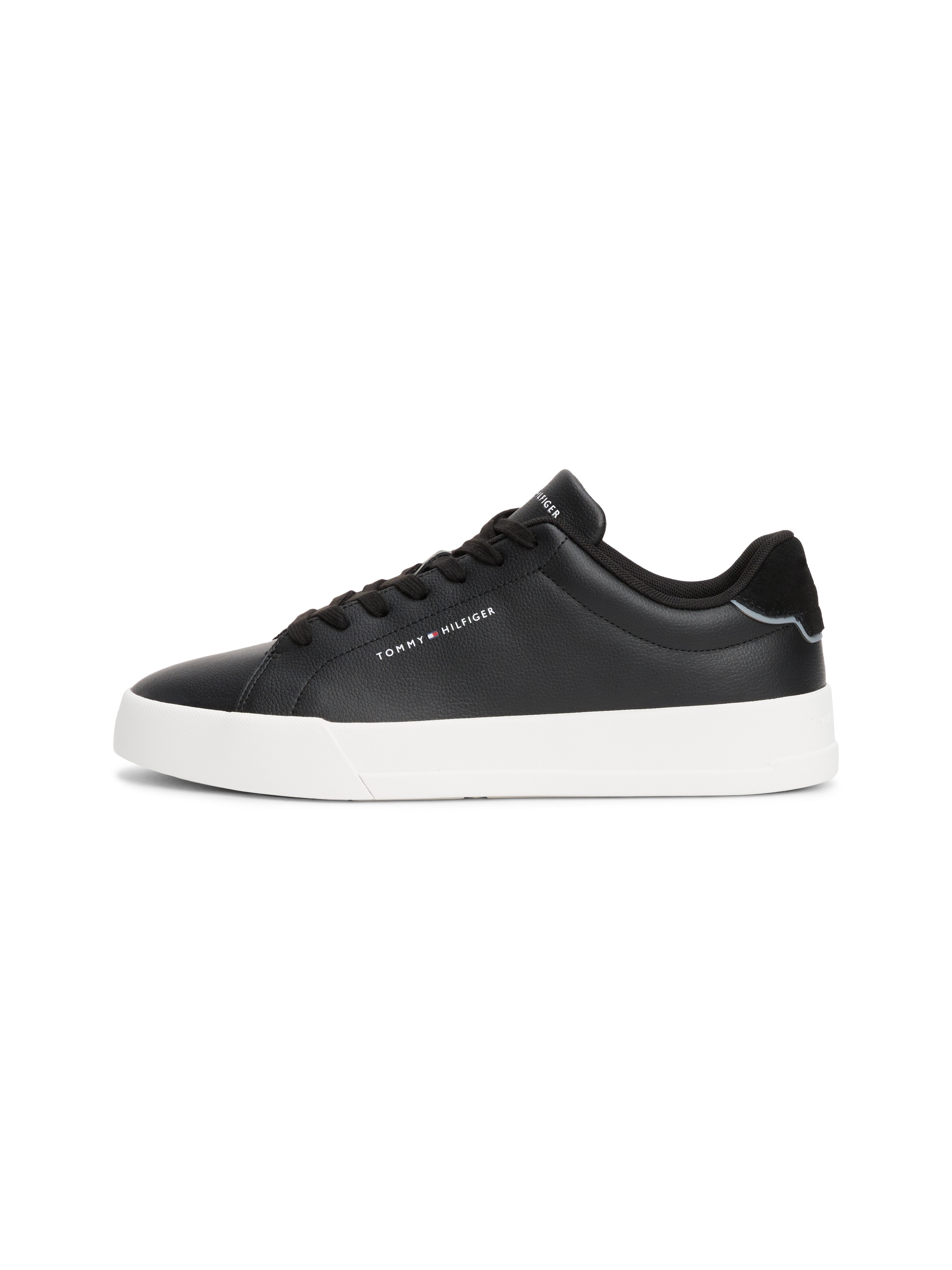 Tommy Hilfiger Sneaker »TH COURT LTH DETAIL ESS«, Freizeitschuh, Halbschuh, Schnürschuh mit seitlichem Logoschriftzug