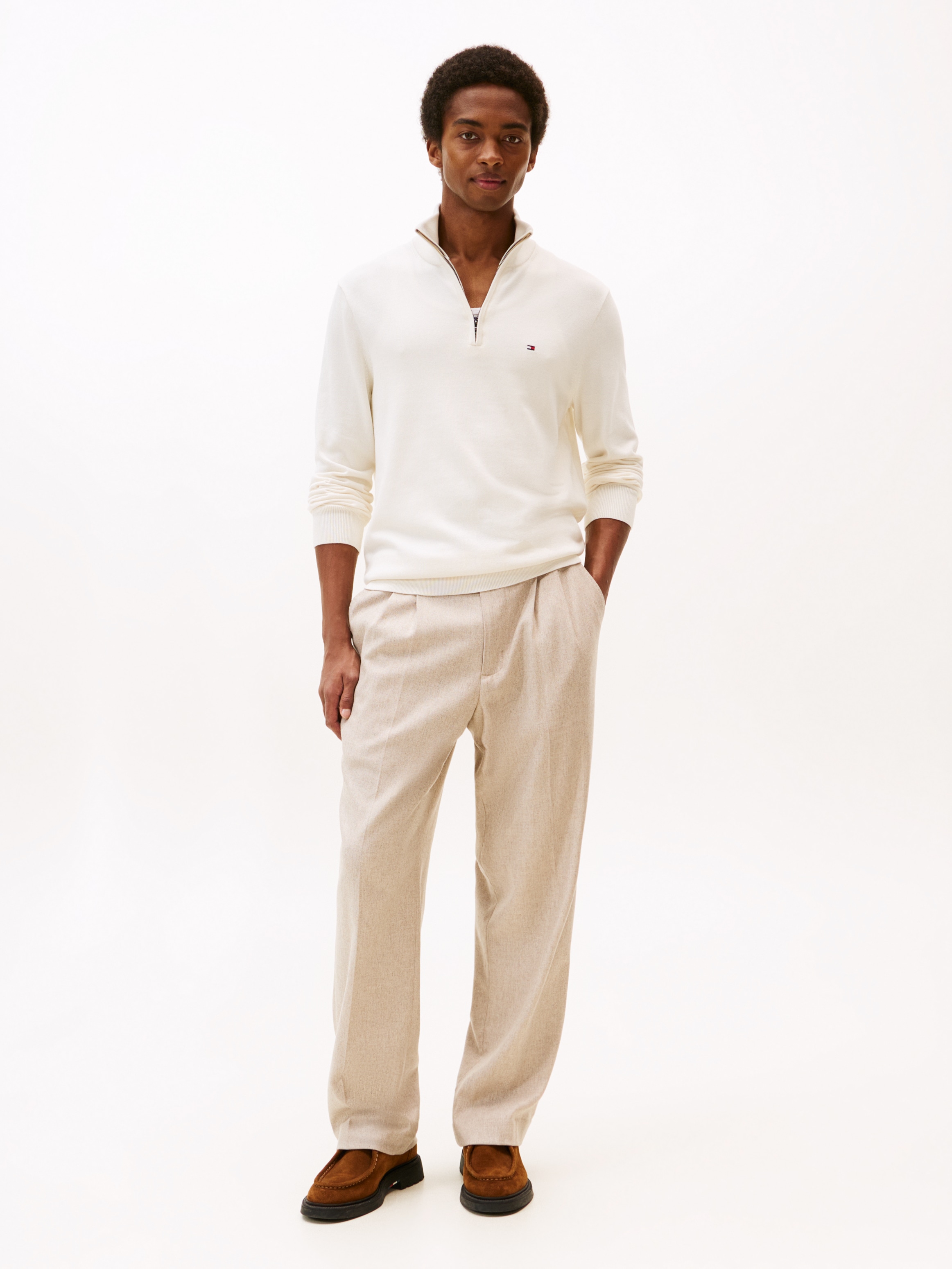 Tommy Hilfiger Troyer »ESSENTIAL COTTON ZIP MOCK«