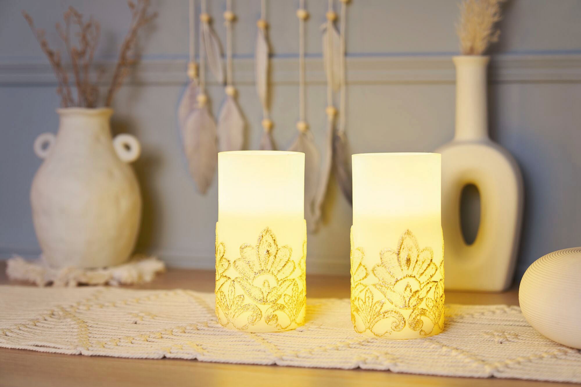 LED Dekolicht »LED-Kerze Cosy Charm Candle, Wachskerze«, 2er Set mit Timer,...