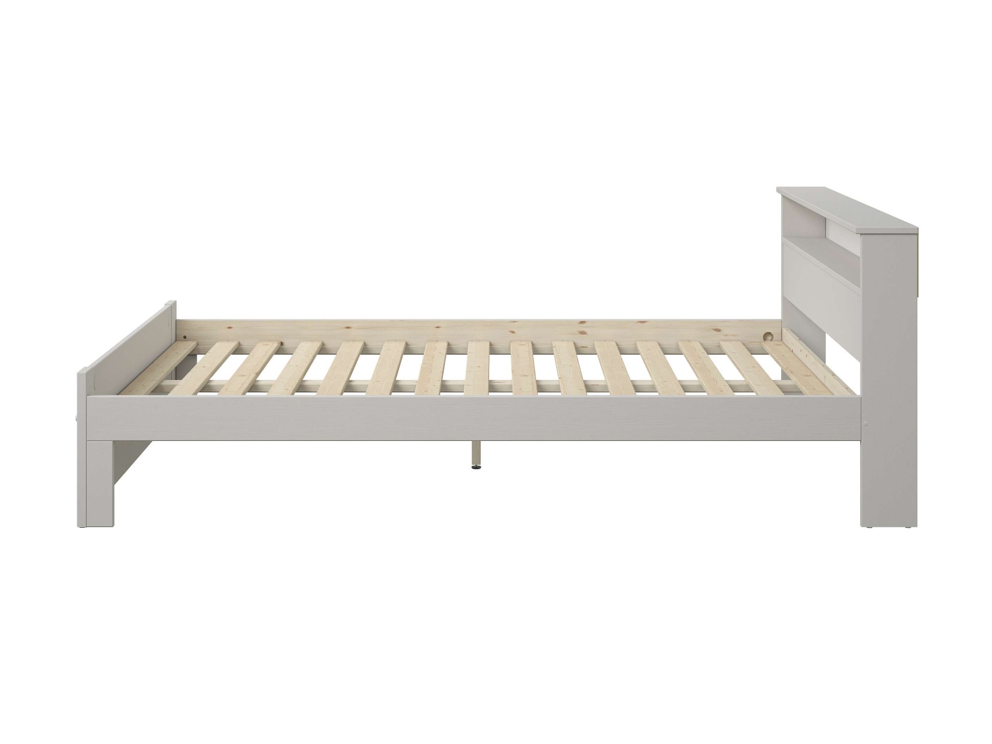 OTTO home Massivholzbett »FLAVION, TOPSELLER! Jugendbett, FSC® zertifizierte massive Kiefer« Breite: 90, 140, 180,  Qualitätsprodukt, Regal, Kassettenoptik, Schublade optional