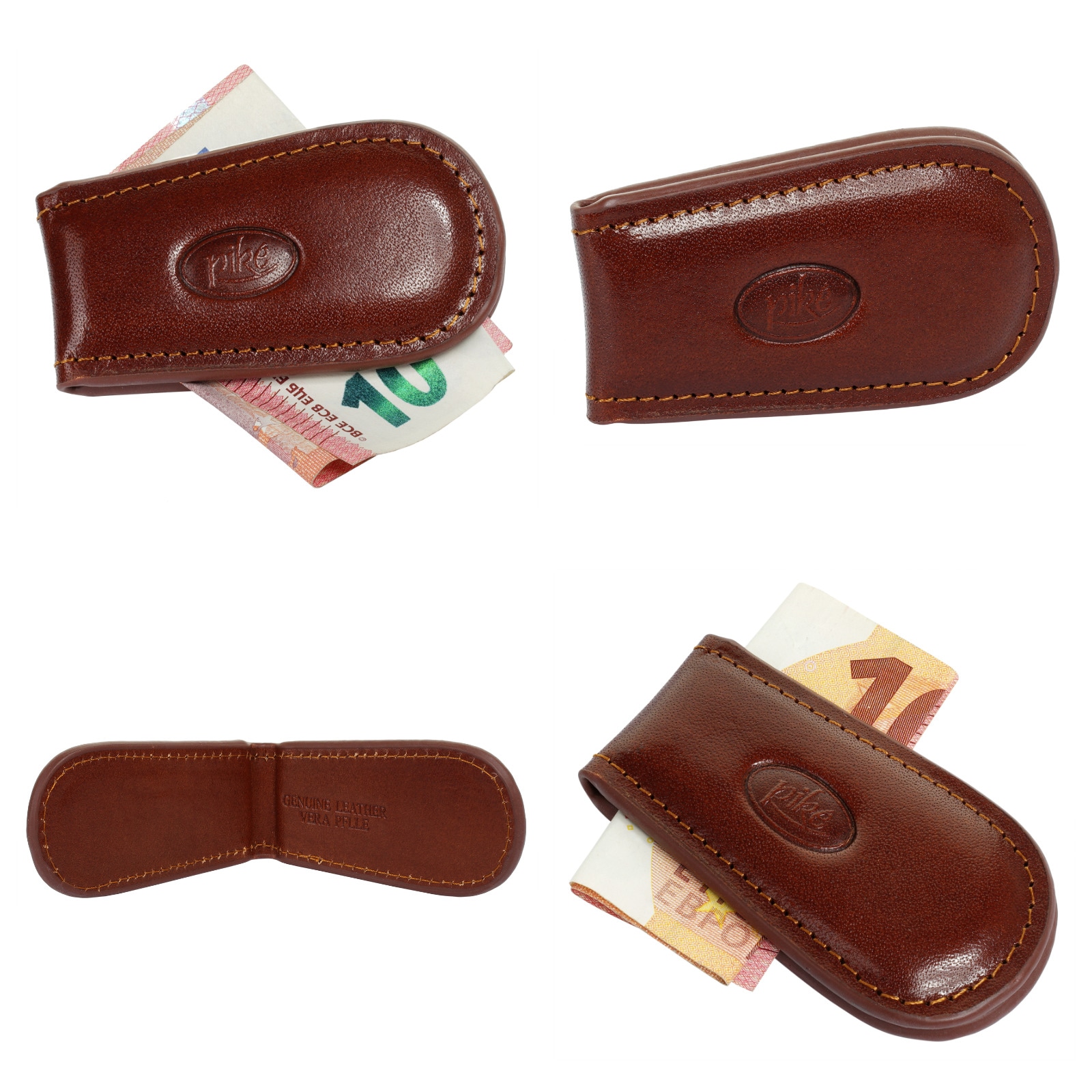 Piké Geldbörse, echt Leder, Made in Italy
