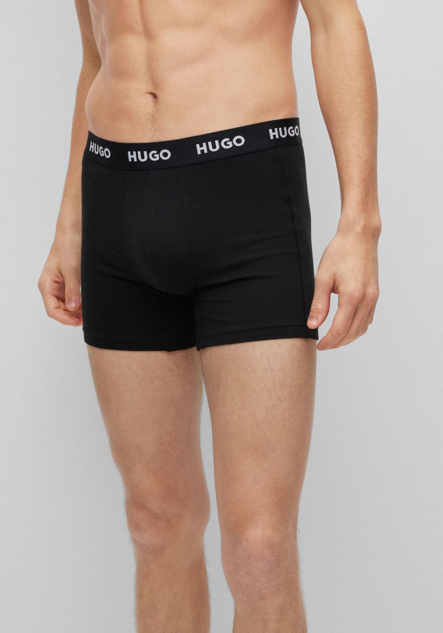 HUGO Underwear Boxer »BOXERBR TRIPLET PACK«, (3 St.), mit HUGO Logo-Elastikbund