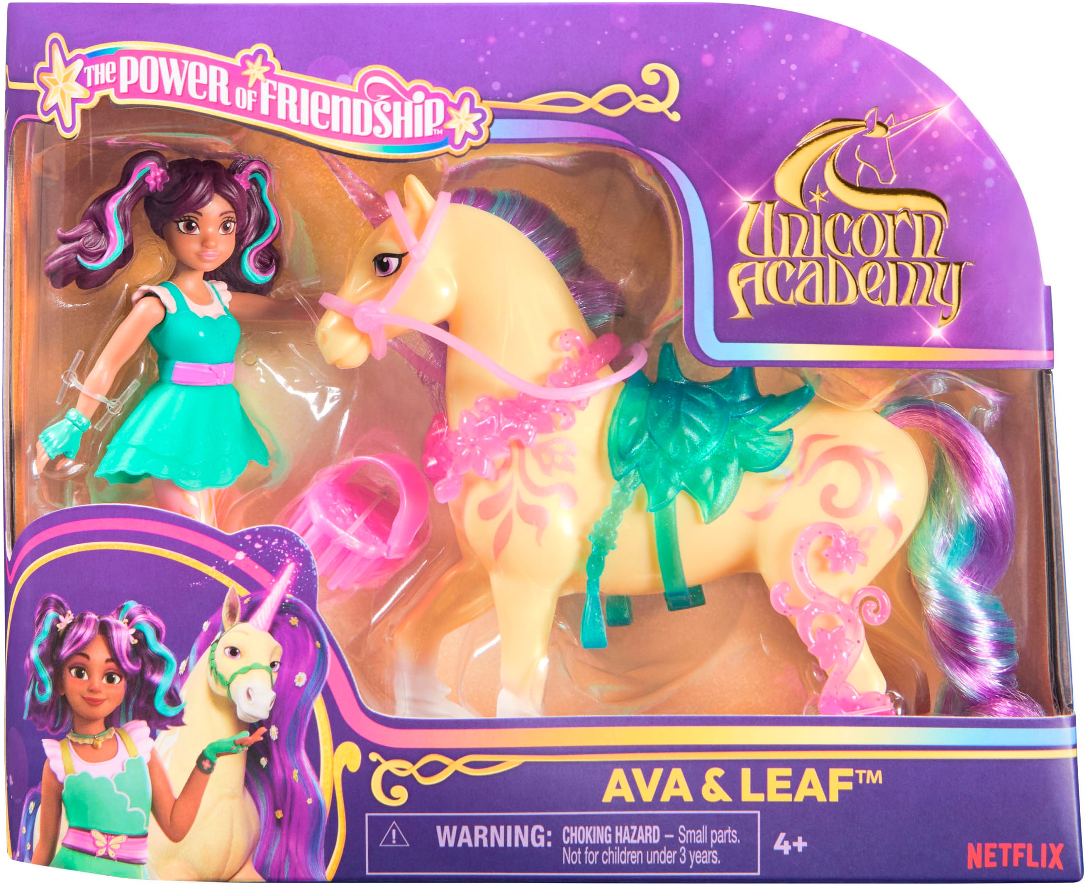 Spin Master Anziehpuppe »Unicorn Academy - Ava & Einhorn Leaf« mit echter Mähne
