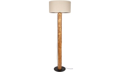 OTTO products Stehlampe »Emmo«, E27, 1 St., Hochwertiger Leinen-Baumwoll Lampenschirm,... kaufen
