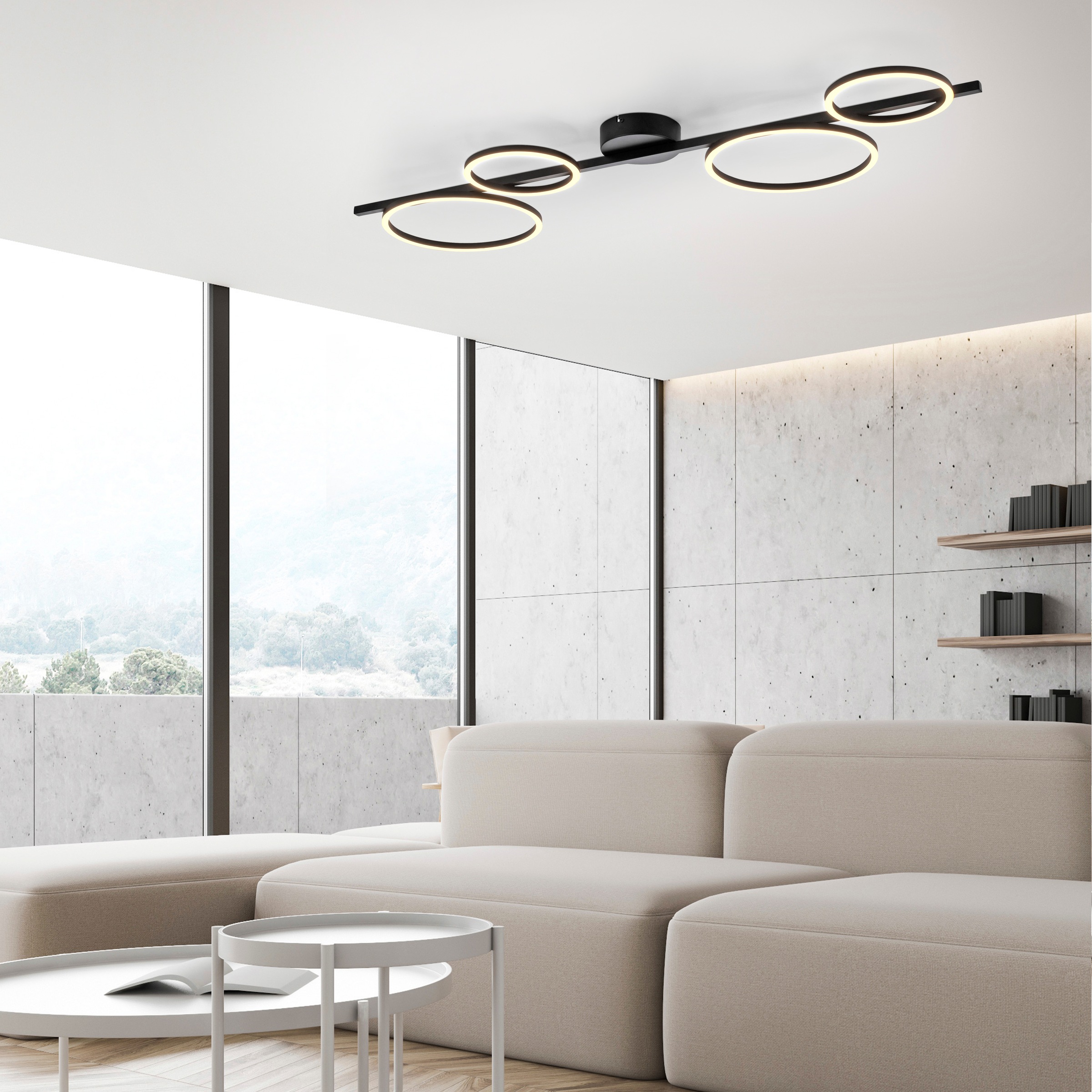 JUST LIGHT Deckenleuchte »MINI RITUS«, 1 flammig, Leuchtmittel LED-Board | LED fest integriert, LED, dimmbar, Switchmo, Memory, nach Trennung vom Netz