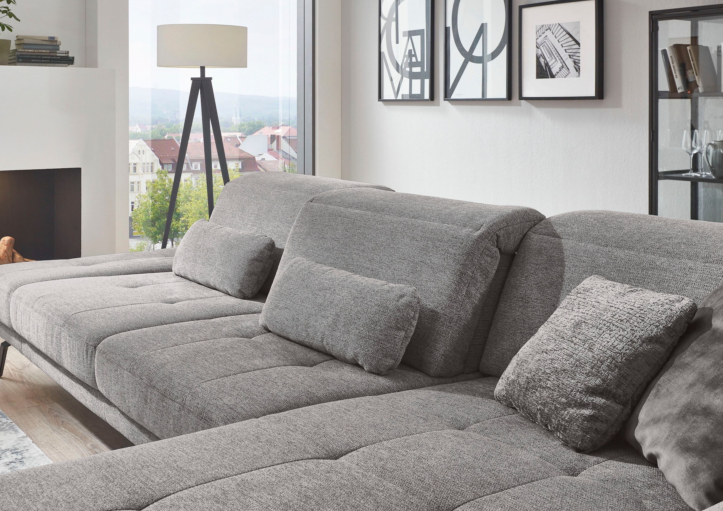 Die PlanBar Ecksofa »MP-IN20126 L-Form mit Kaltschaum-Polsterung«, mit Kopfteilverstellung, optional Sitztiefen- & Armteilverstellung