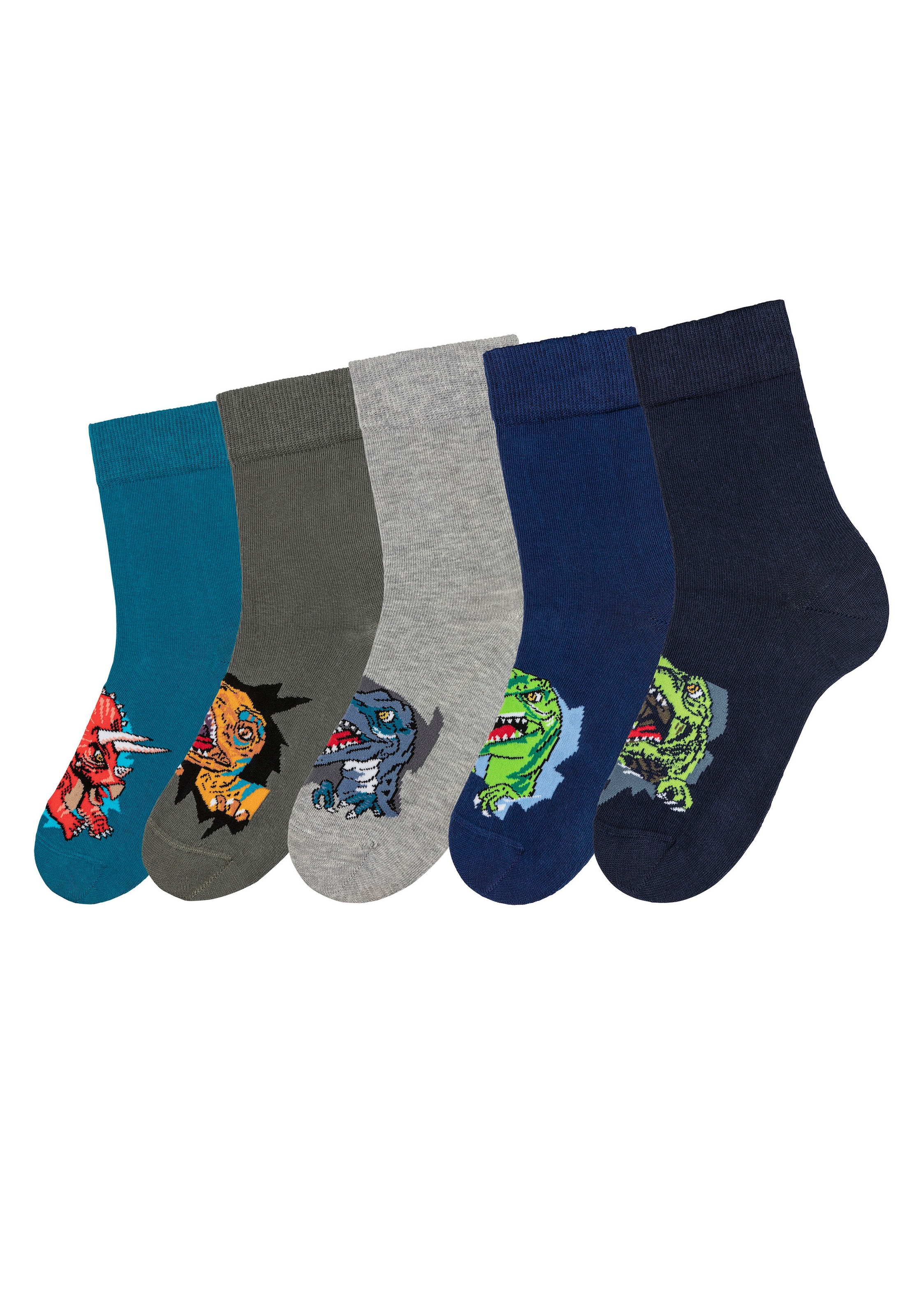 H.I.S Socken, (Packung, 5 Paar), mit Dinosauriermotiven im OTTO Online Shop