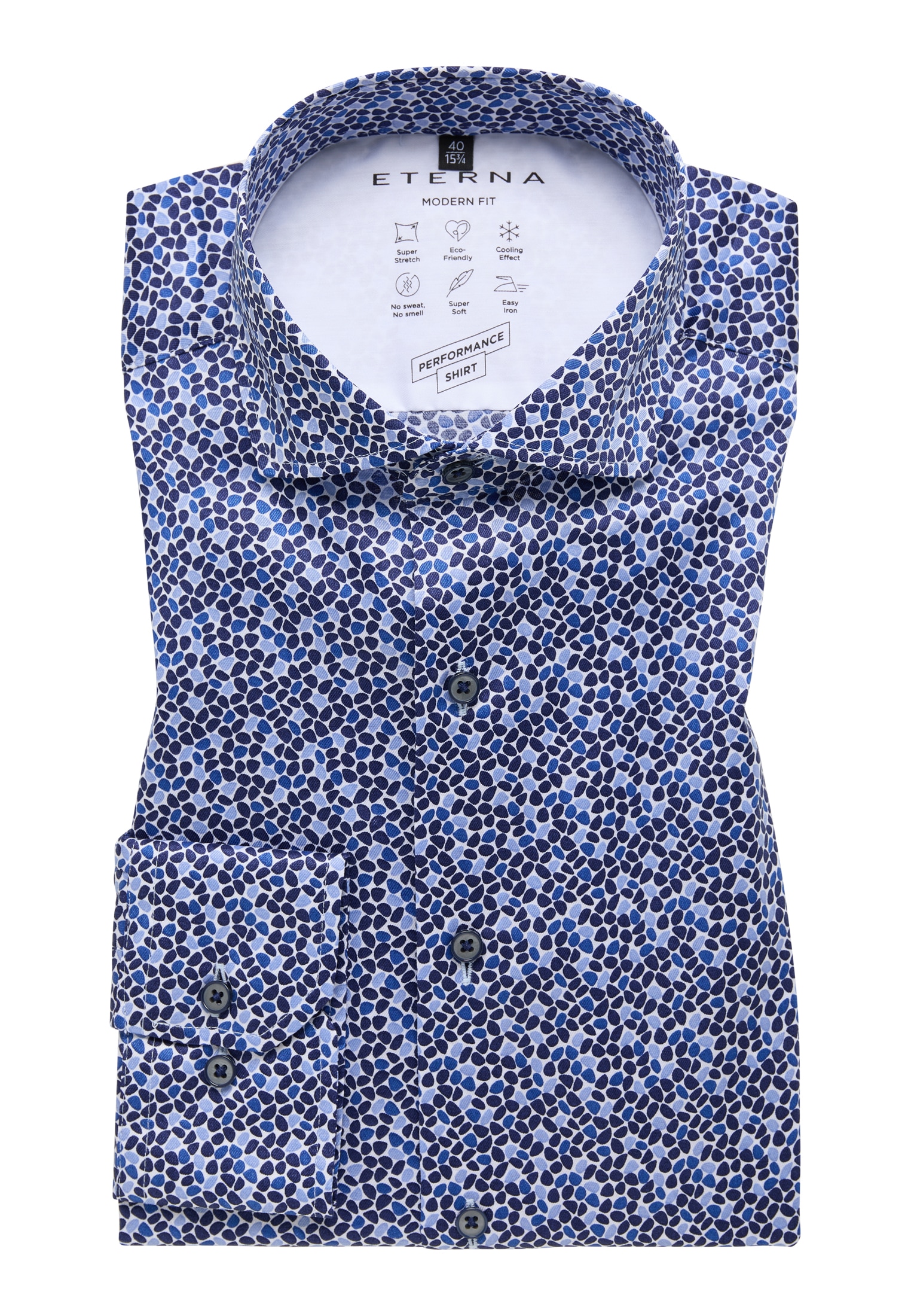 Eterna Langarmhemd »MODERN FIT« EASY IRON (bügelleicht)