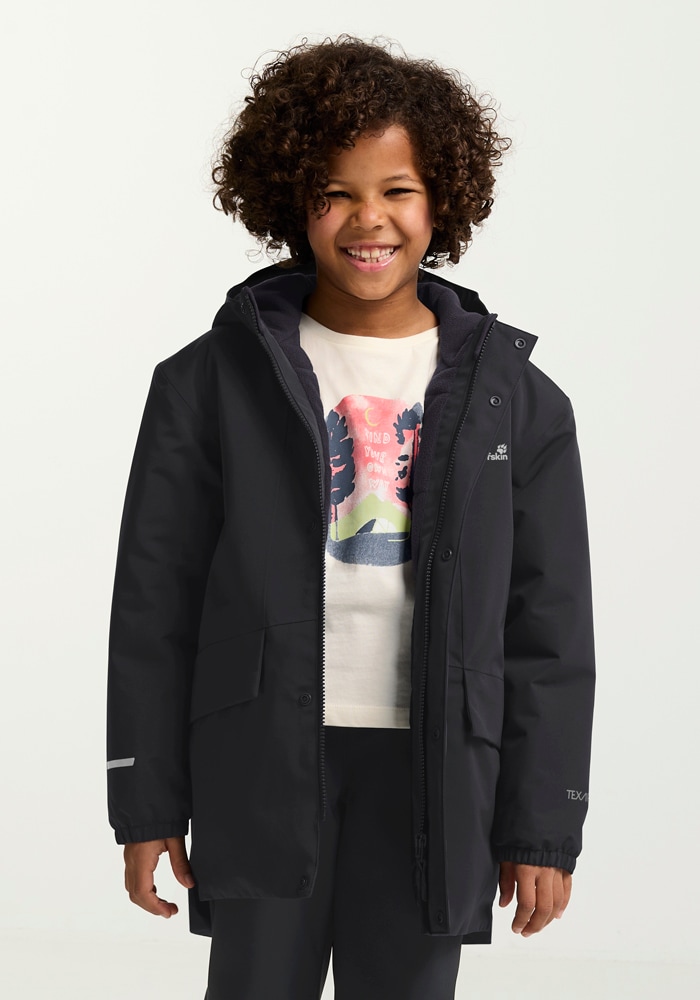 Jack Wolfskin Outdoorjacke »CANVEY JKT KIDS« mit Kapuze