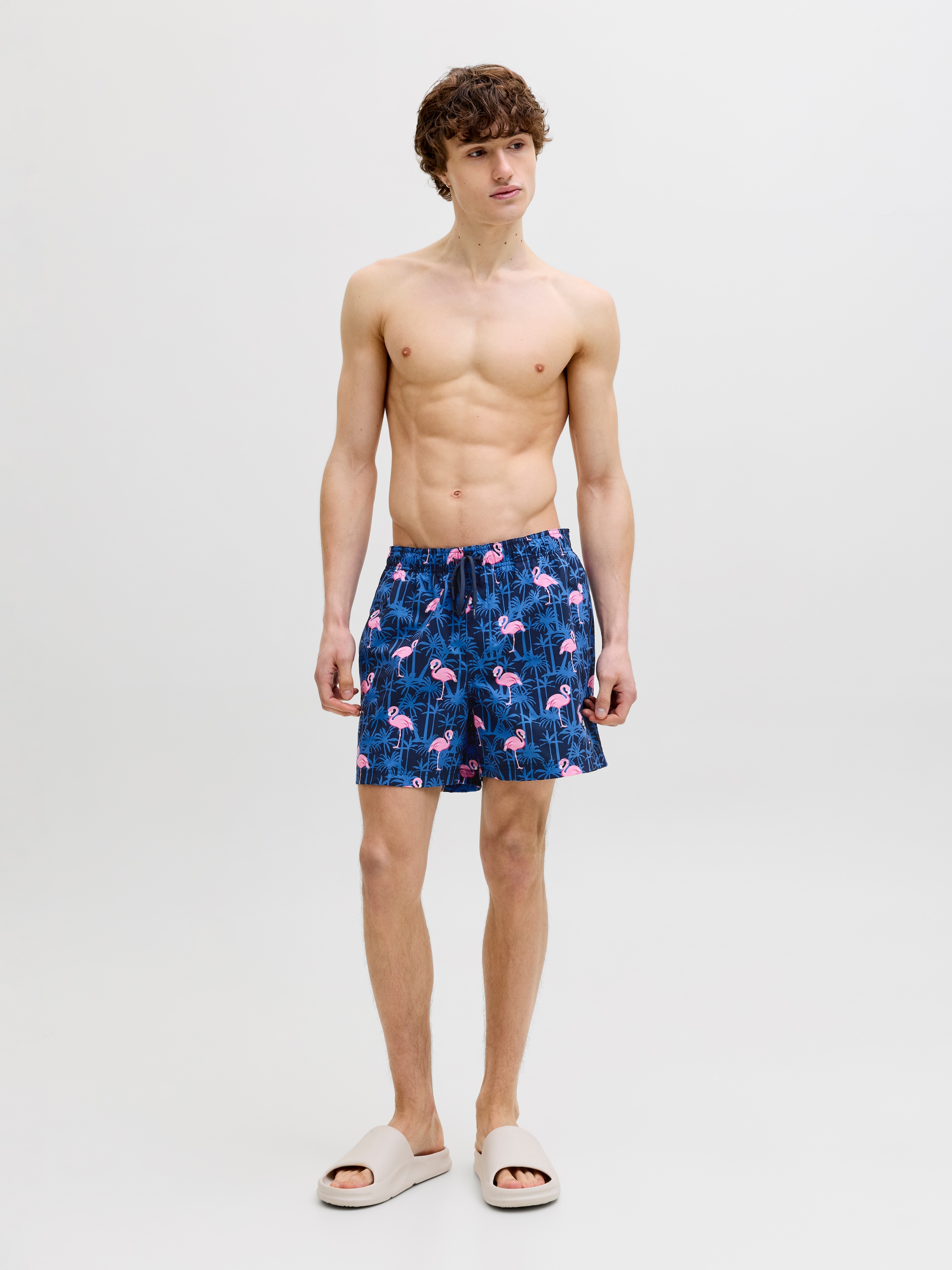 Jack & Jones Badeshorts »JPSTMAUI VIBES NOVELTY AOP SWIM SHORT SN« Kunstfaser