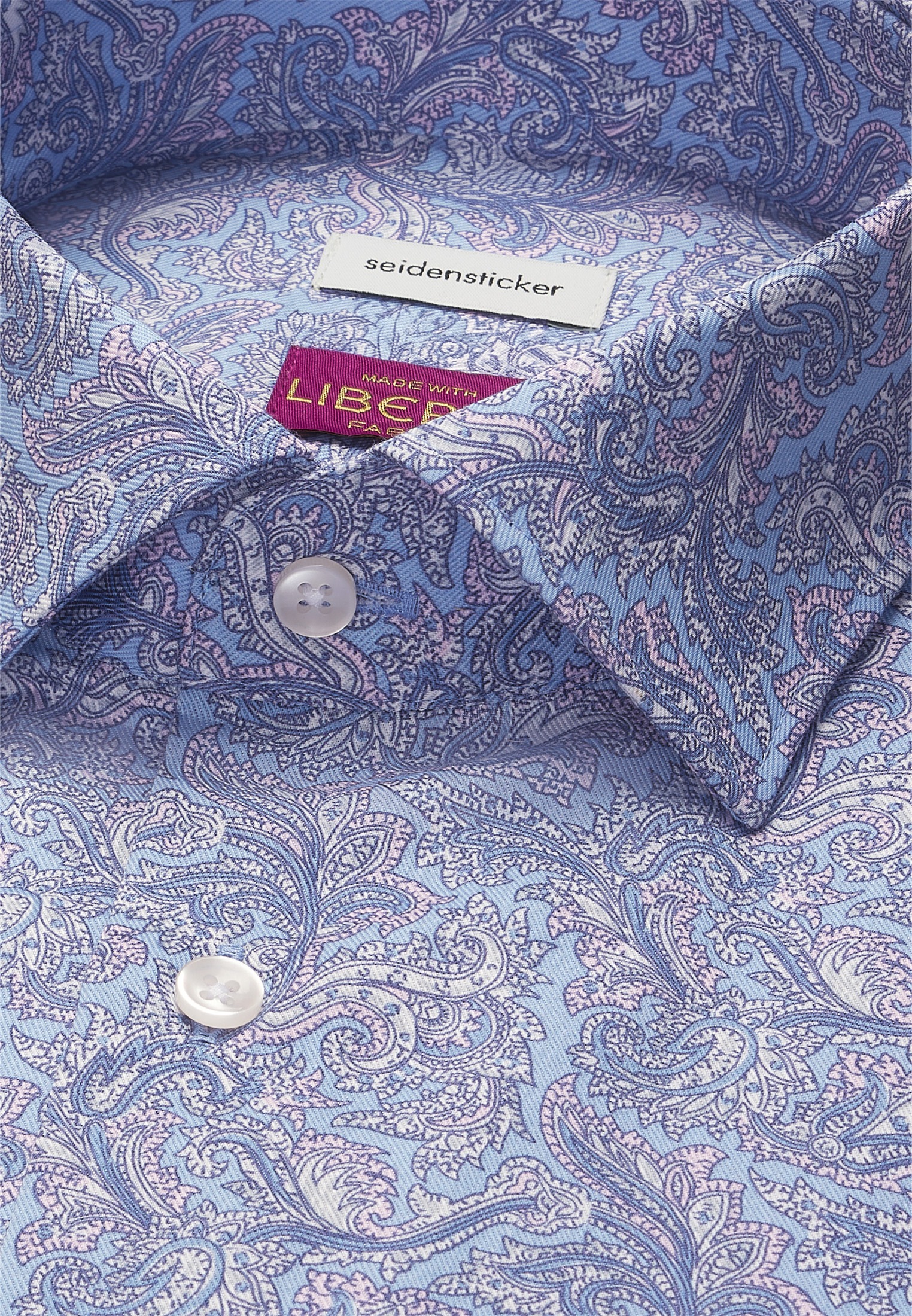 seidensticker Businesshemd »Schwarze Rose« Regular 1/1 Kentkragen Druck