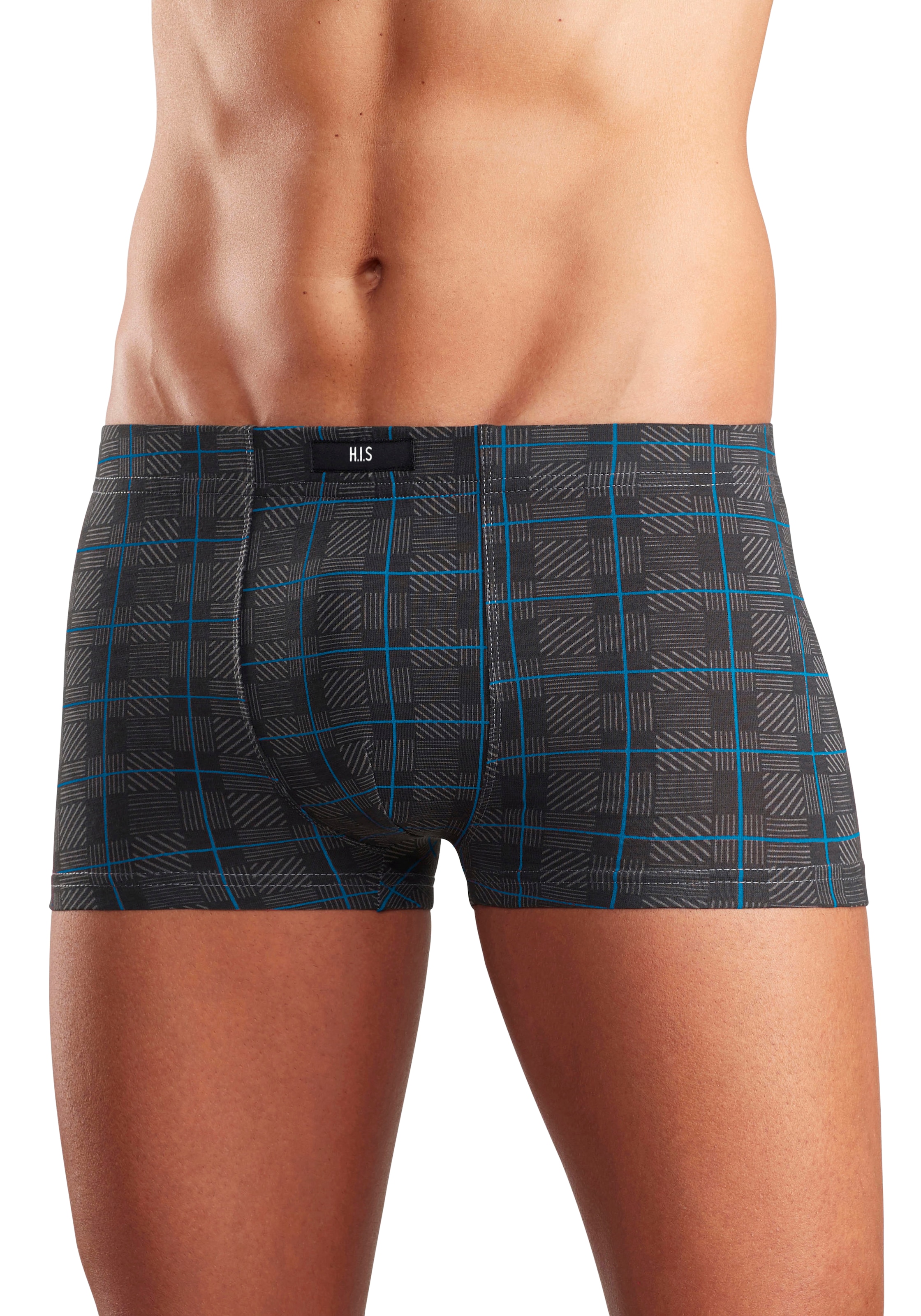 H.I.S Hipster Packung, 5 Stk. knapp sitzende Boxershorts aus Baumwoll-Stretch