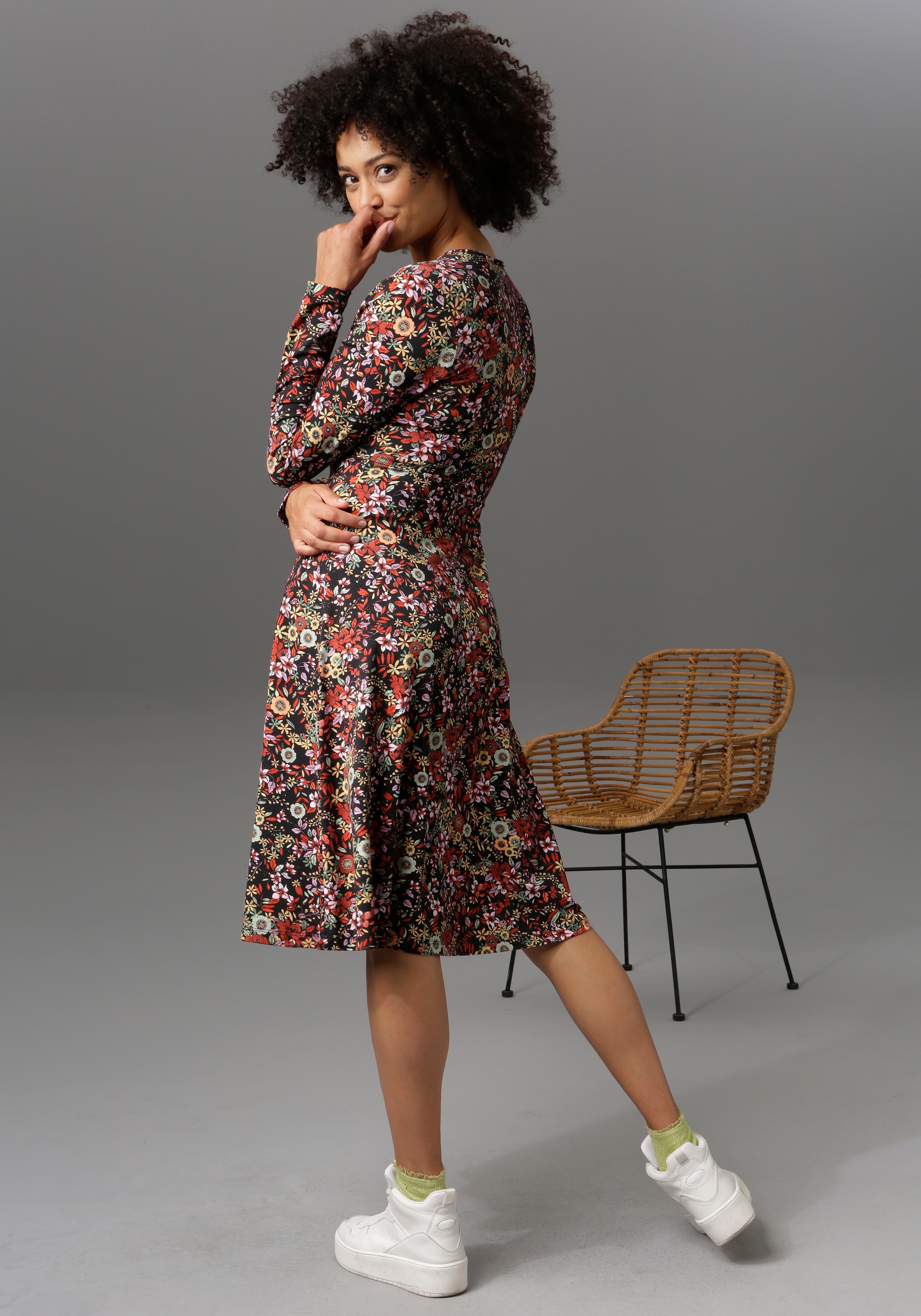 Aniston CASUAL Jerseykleid, in Wickel-Optik im OTTO Online Shop
