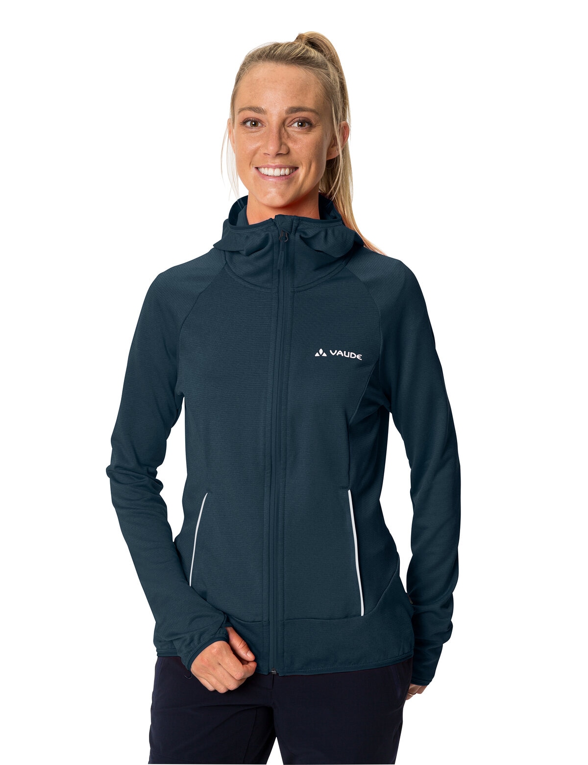 VAUDE Fleecejacke »WOMEN'S TEKOA FLEECE JACKET II« mit Kapuze sportlicher Stil, mit Kapuze und hochschließendem Kragen