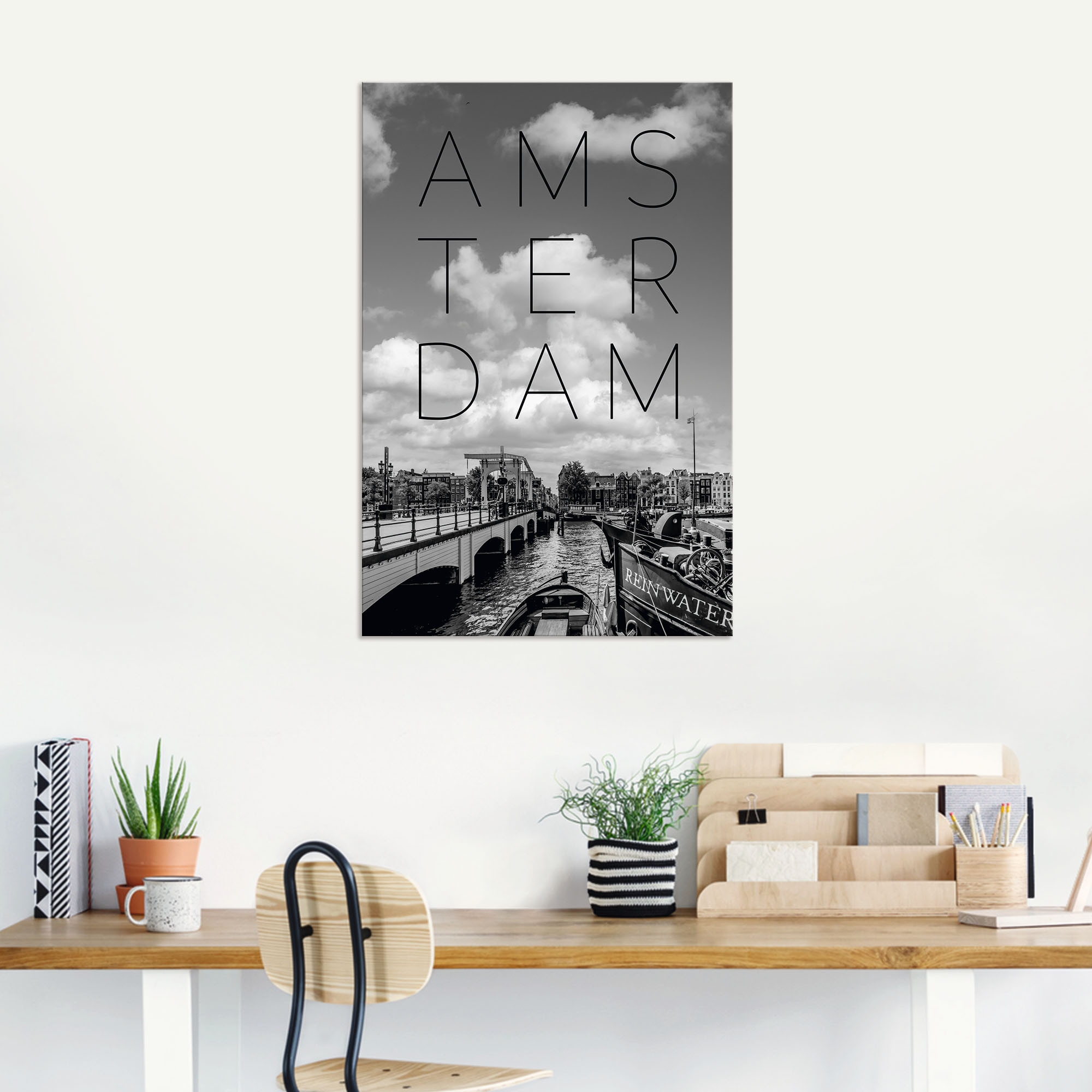 Artland Wandbild »Magere Brug in Amsterdam«, Amsterdam, (1 St.), als Alubild, Leinwandbild, Wandaufkleber oder Poster in versch. Größen