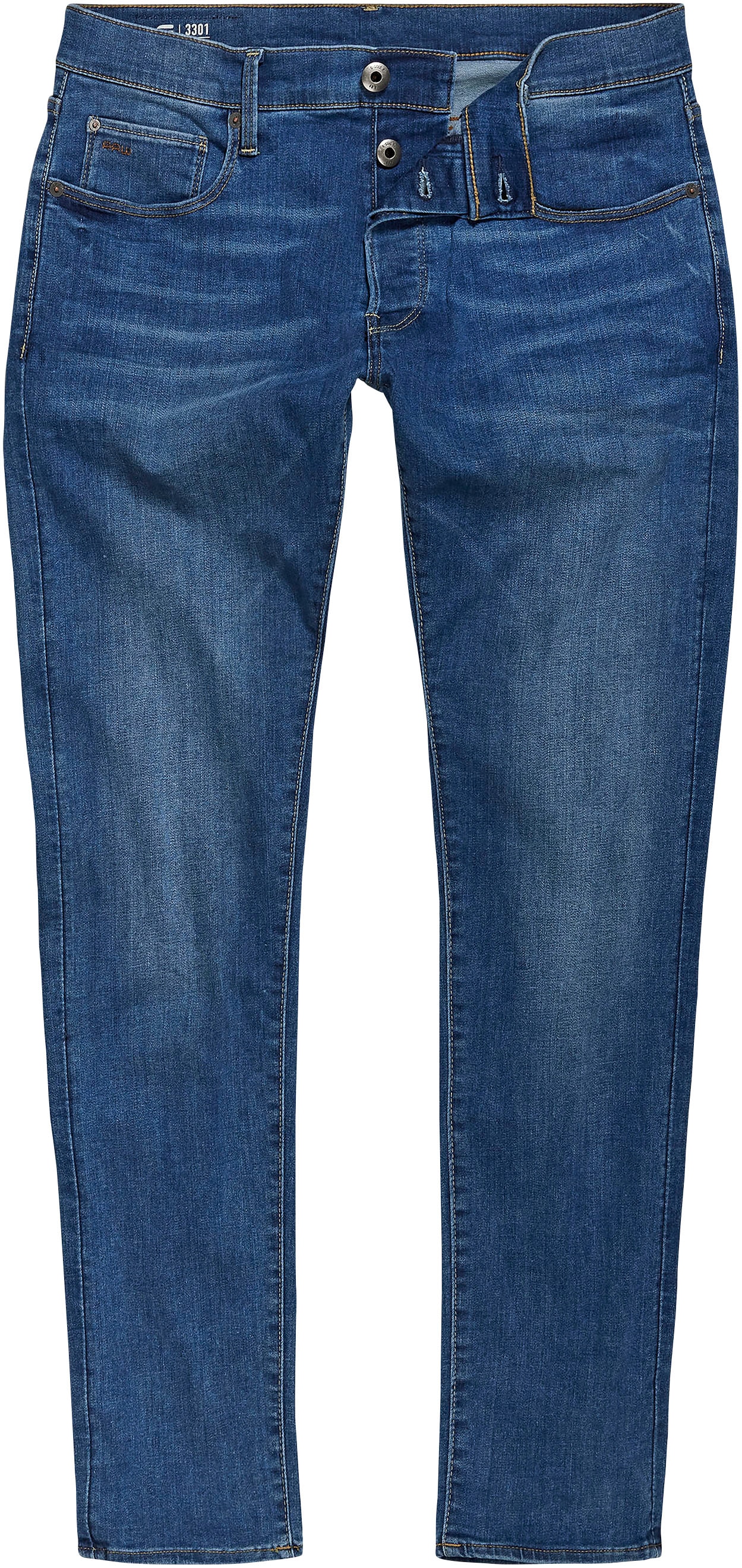 G-Star RAW Slim-fit-Jeans »3301 Slim«, mit leichten Used-Effekten