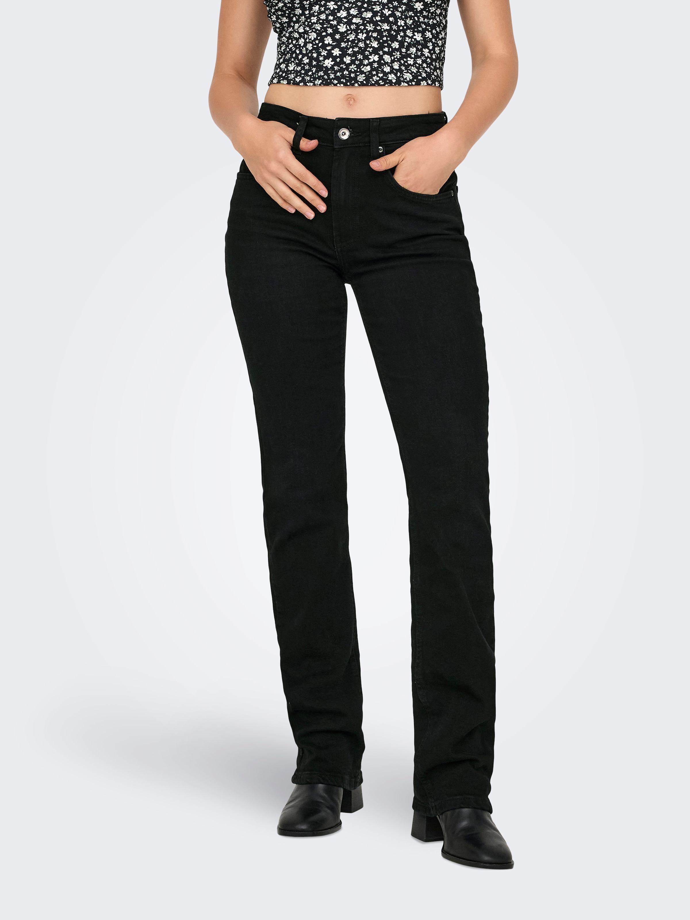 5-Pocket-Jeans »ONLEVERLY MW SWEET FLARED DNM CRO563«