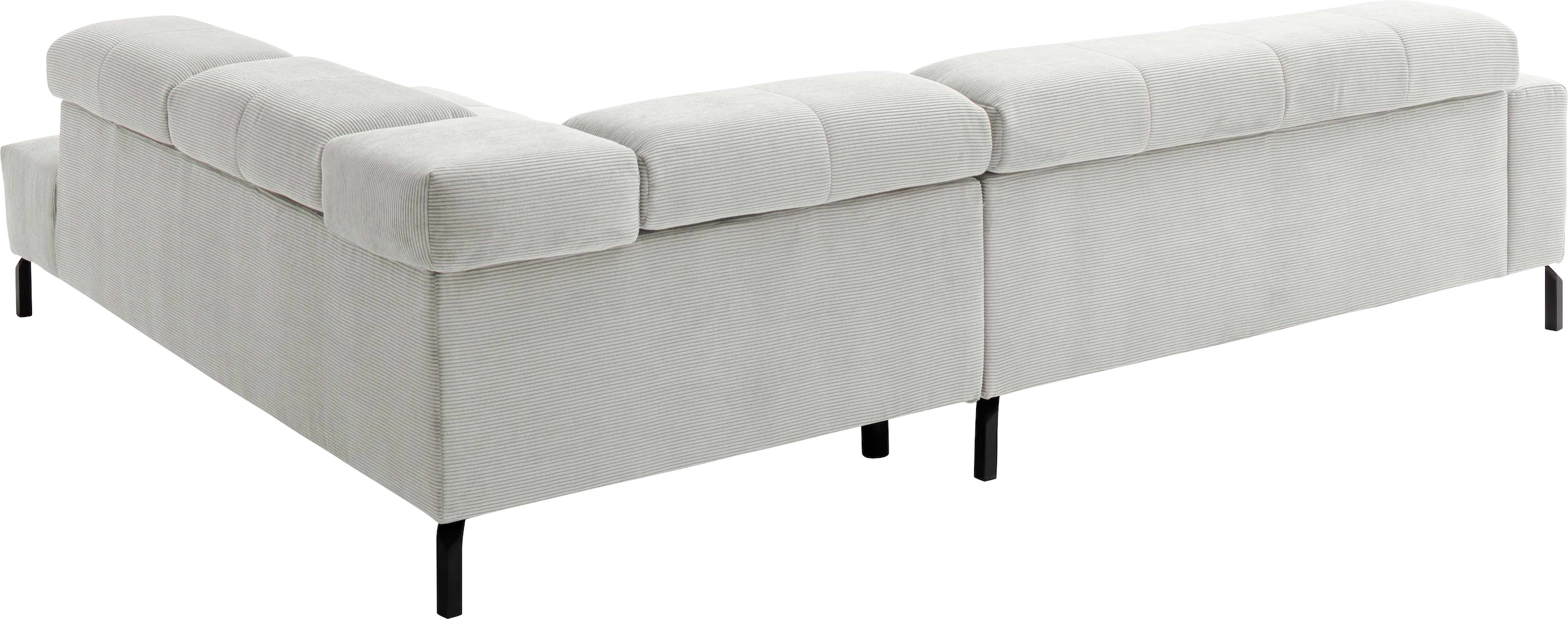 PLACES OF STYLE Ecksofa »Claya, L-Form,  incl. Kopfteilverstellung, Breite 276 cm« wahlweise elektrischer Sitzvorzug