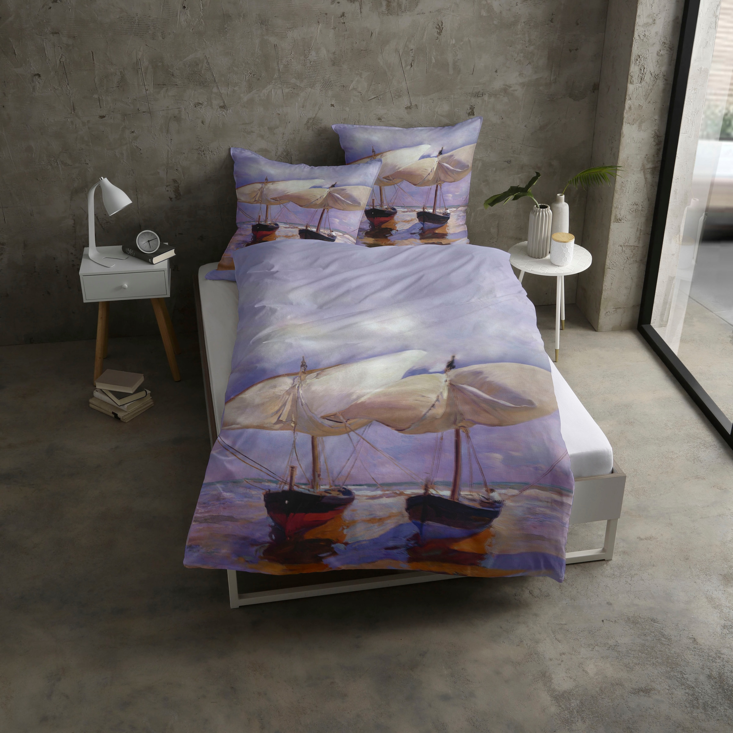 Goebel Bettwäsche »Sorolla Beach Boats« 2 Stk. tlg. Design eines des bedeutendsten spanischen Künstlers Joaquin Sorolla
