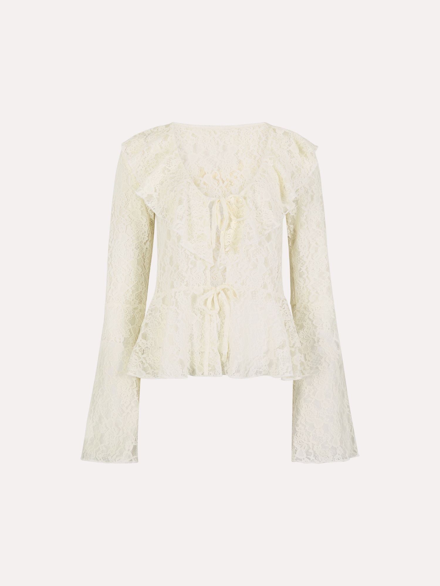 Apricot Strickjacke »Strickjacke« mit Spitzenrüschen