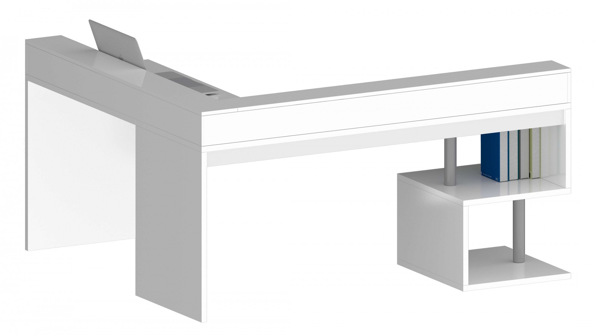 INOSIGN Eckschreibtisch »Esse, Schreibtisch im modernen Design«, mit oder ohne Monitoraufsatz Breite 180/160 cm, "Made in Italy"